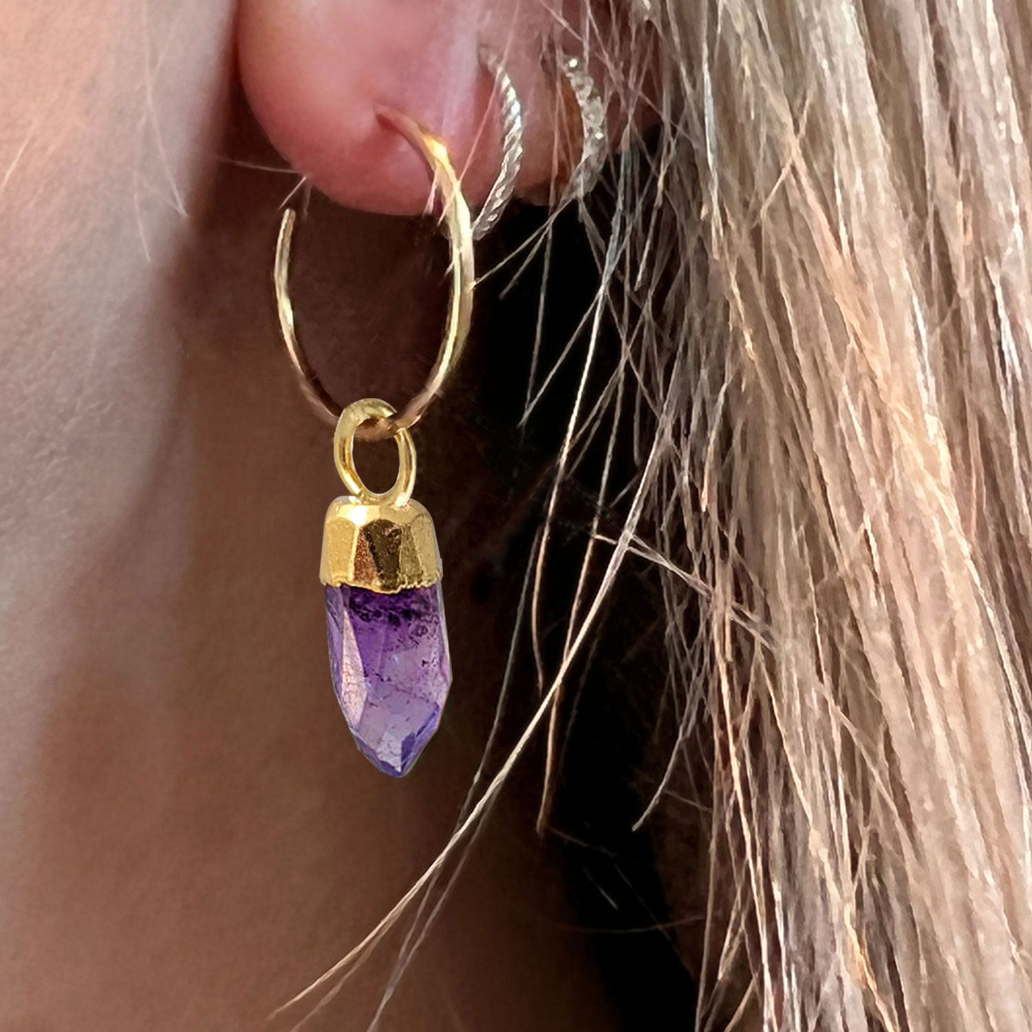 Cora Creole with Mini Point Amethyst