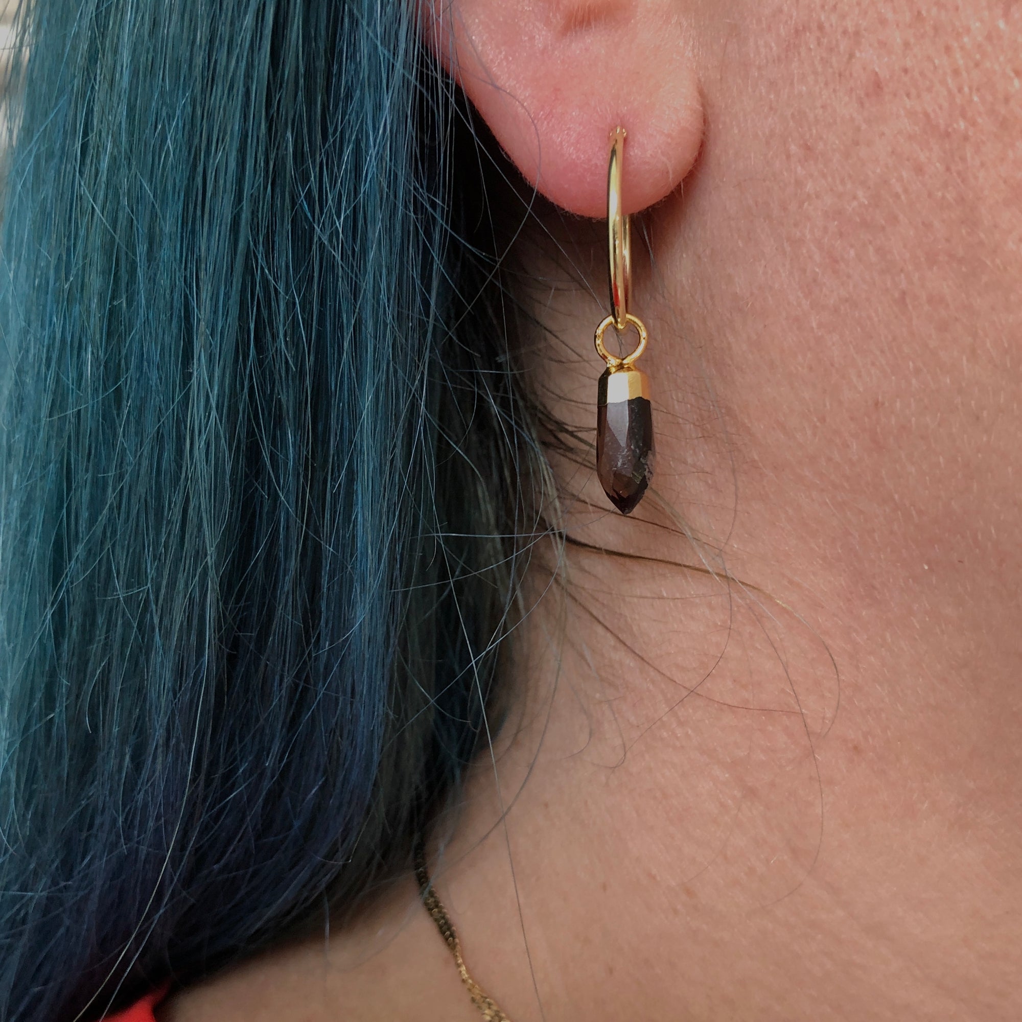 Cora Creole with Mini Point Smokey Quartz