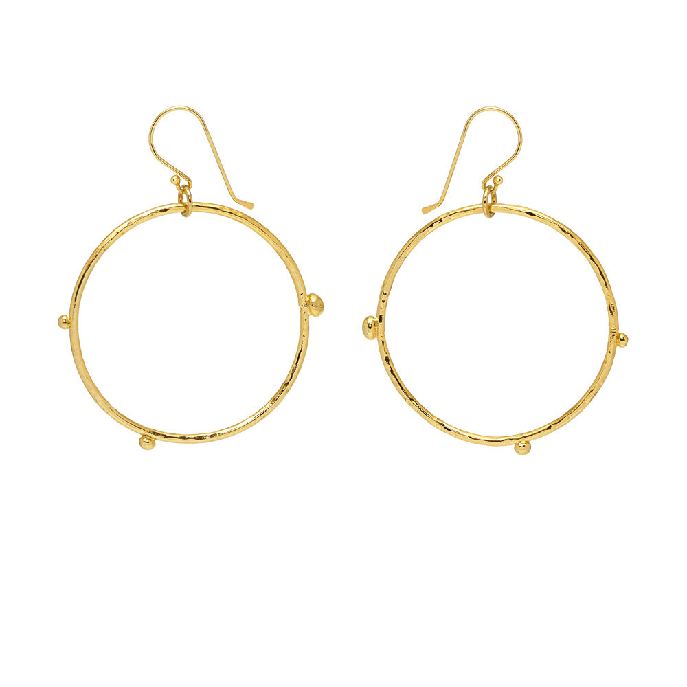 Dot Hoop Earrings - Mirabelle Jewellery