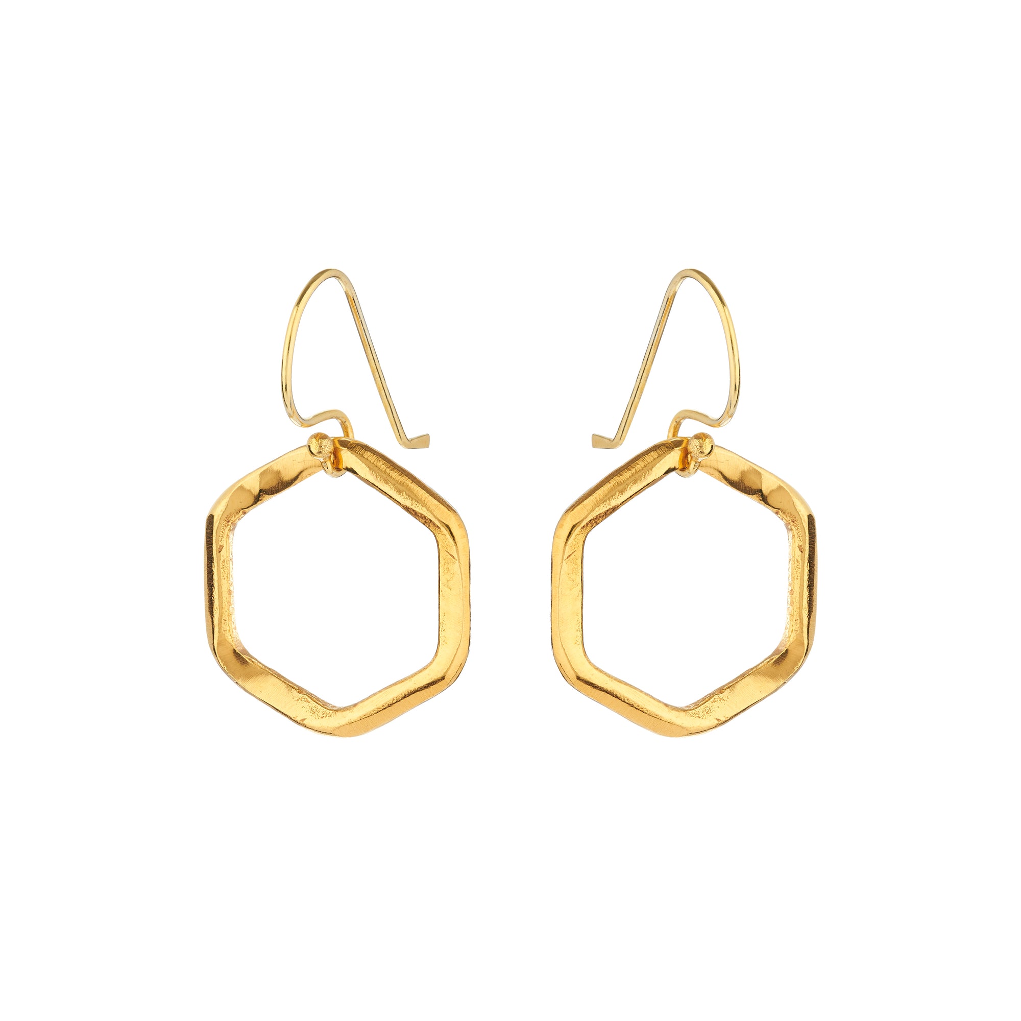 Hexagon Earrings - Mirabelle Jewellery