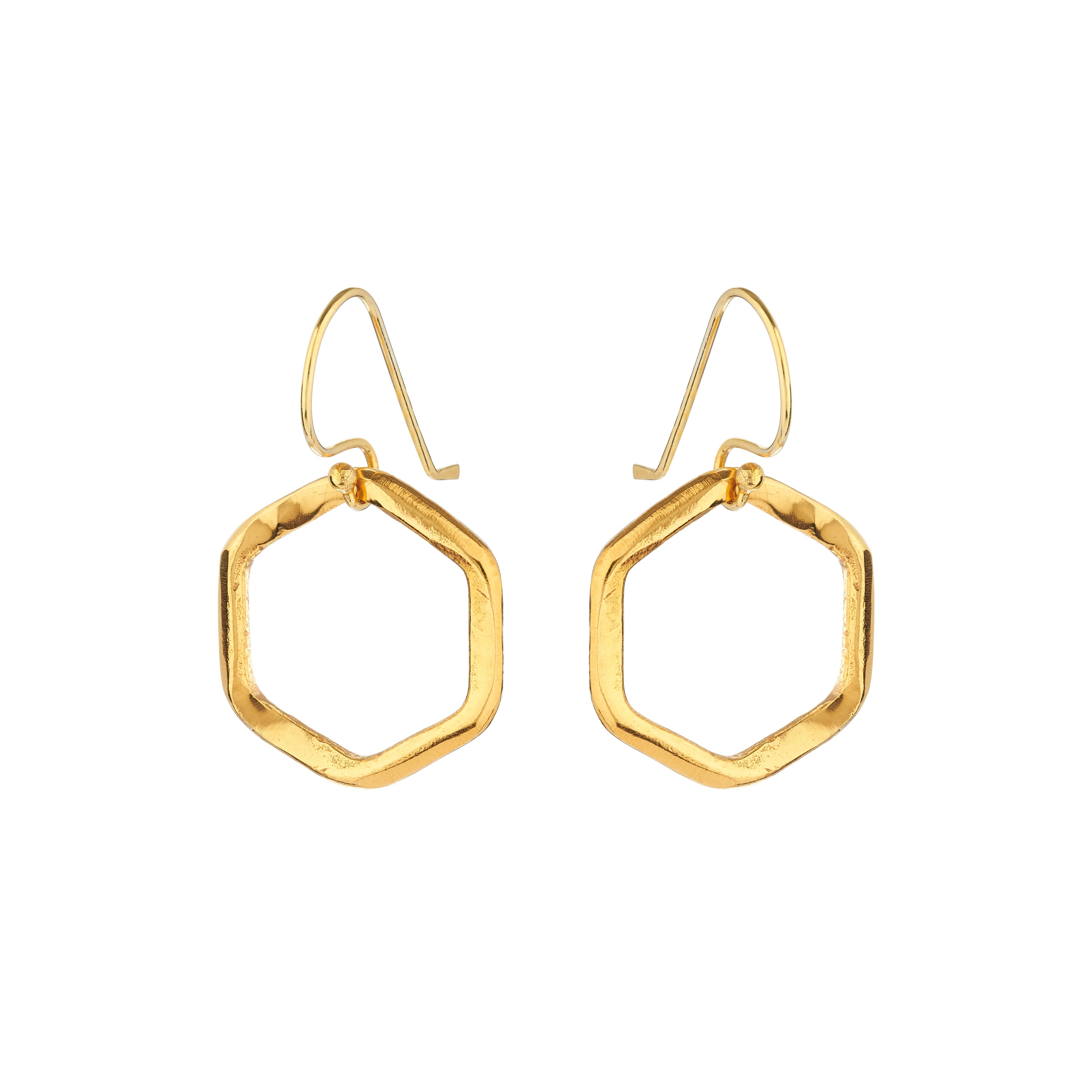 Hexagon Earrings - Mirabelle Jewellery