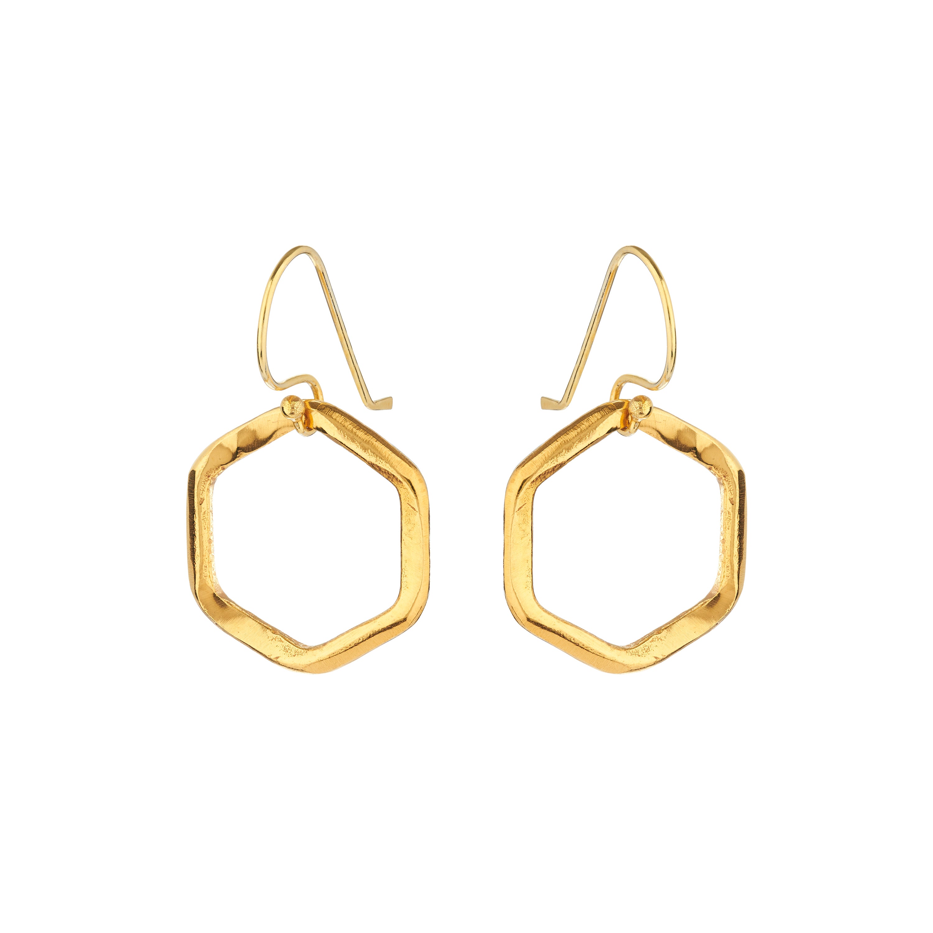 Hexagon Earrings - Mirabelle Jewellery