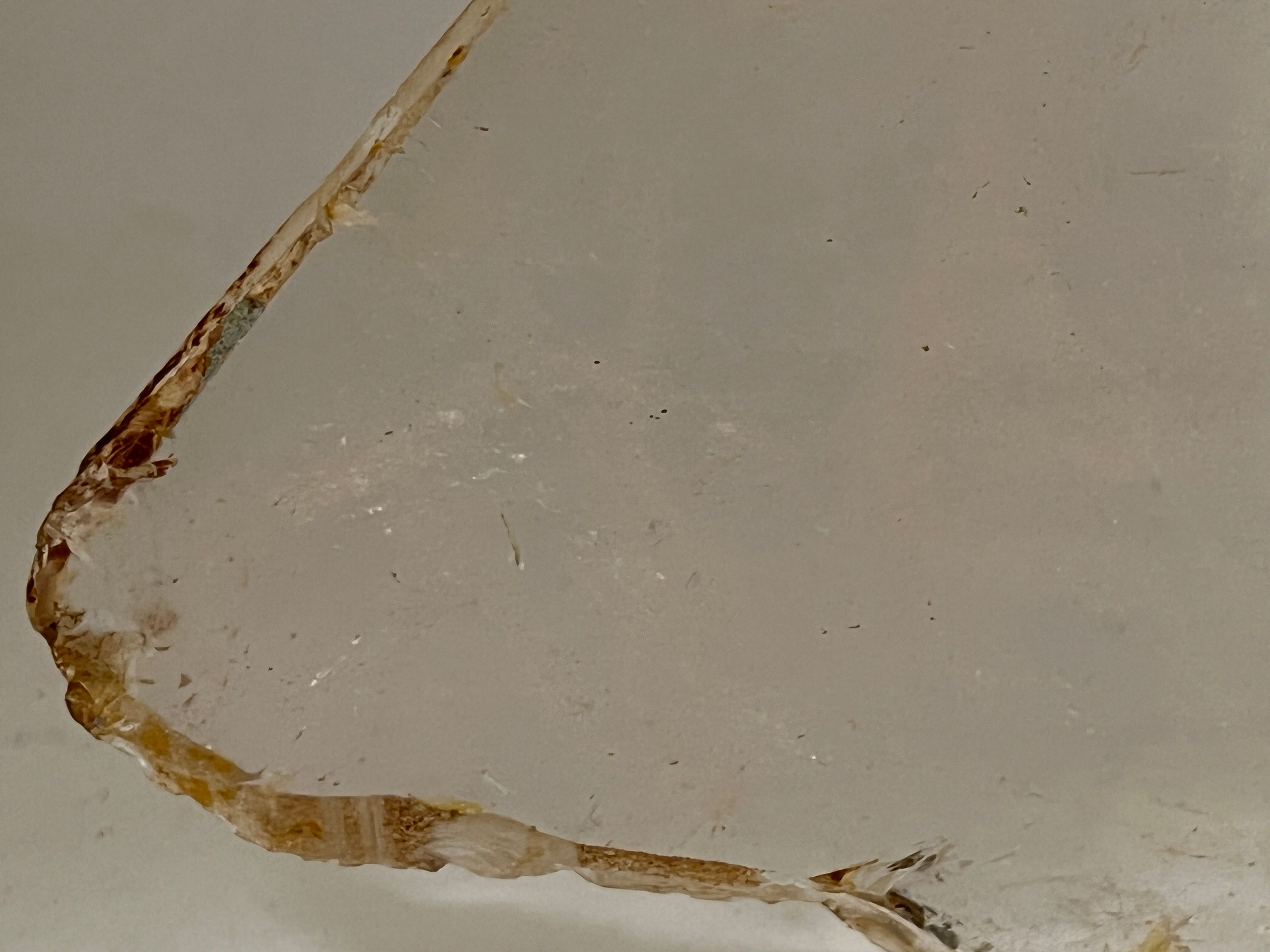 Large specimen rock crystal slice from Madagascar