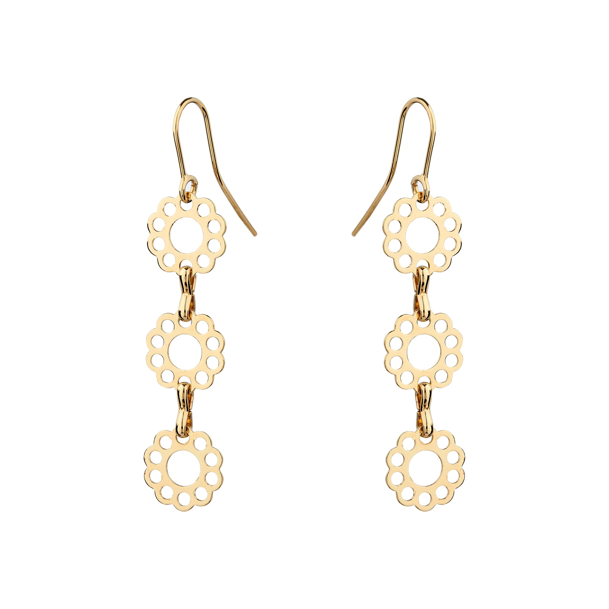 Marguerite Chain Earrings - Mirabelle Jewellery