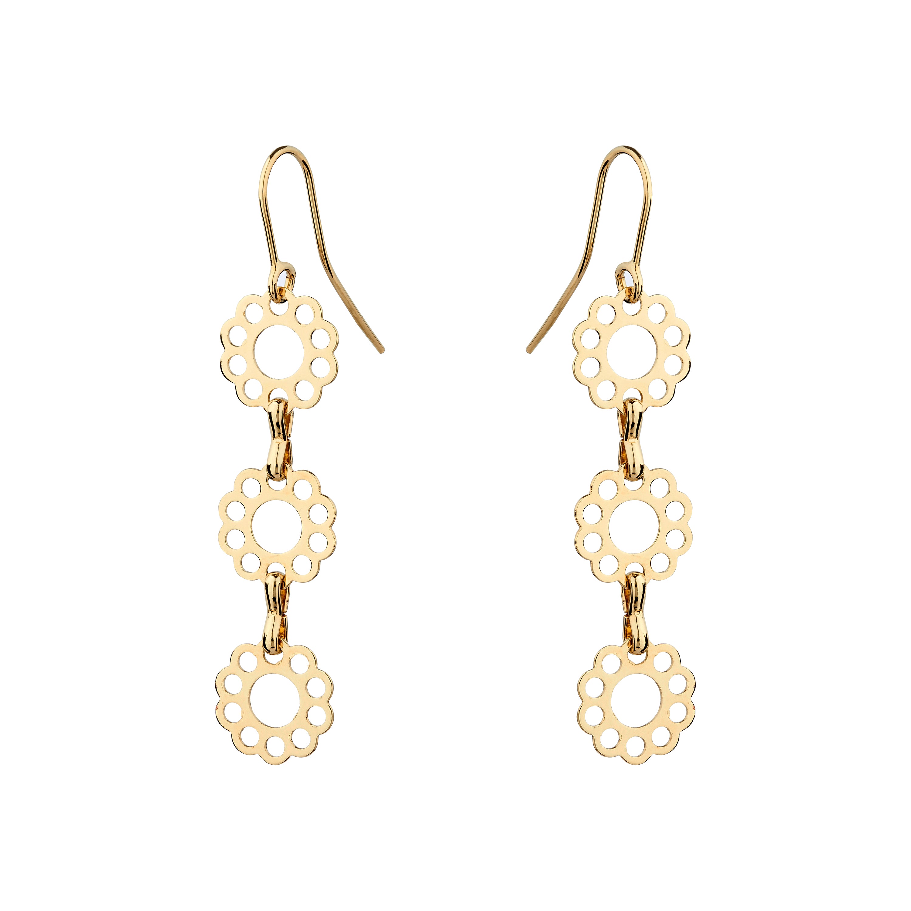 Marguerite Chain Earrings - Mirabelle Jewellery