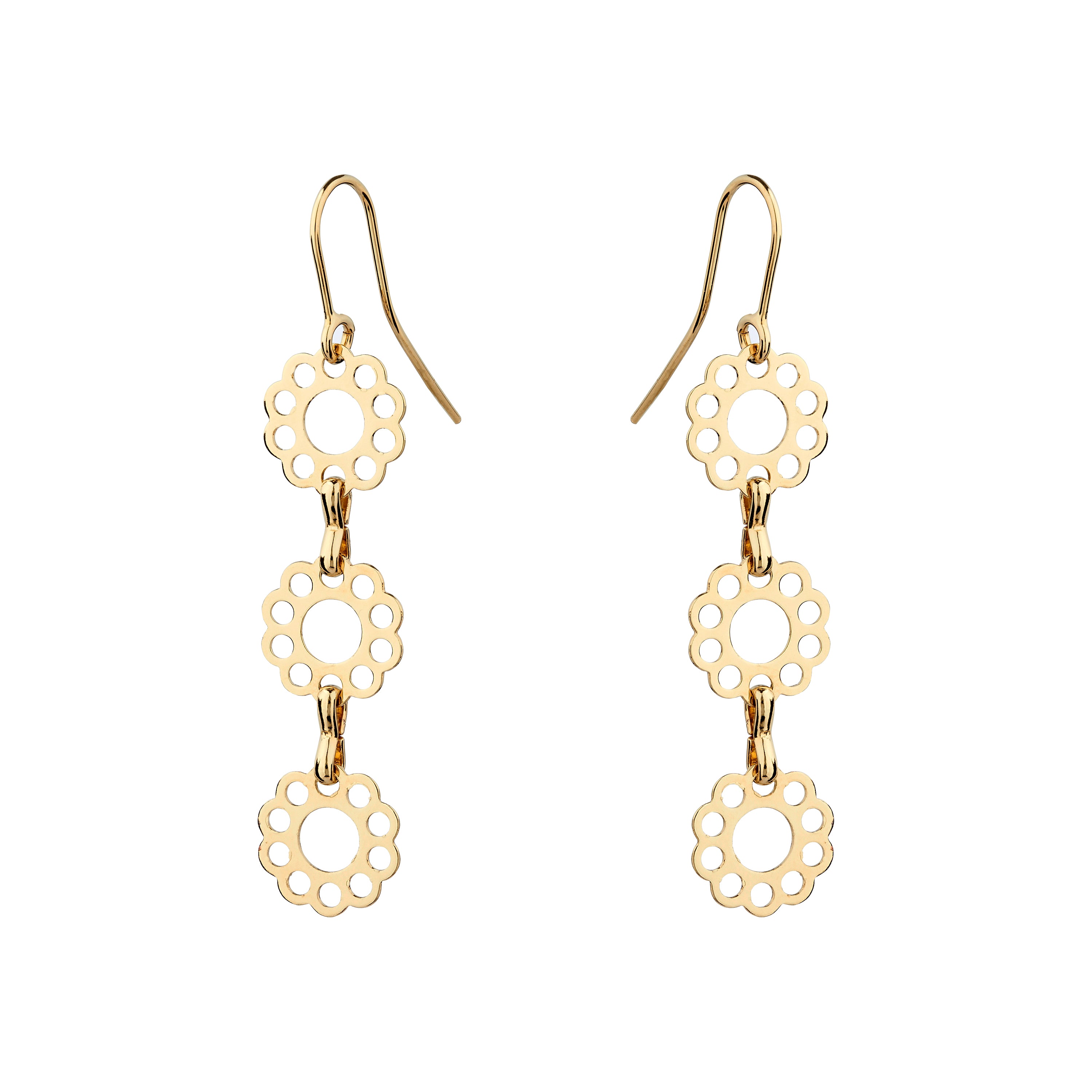 Marguerite Chain Earrings - Mirabelle Jewellery