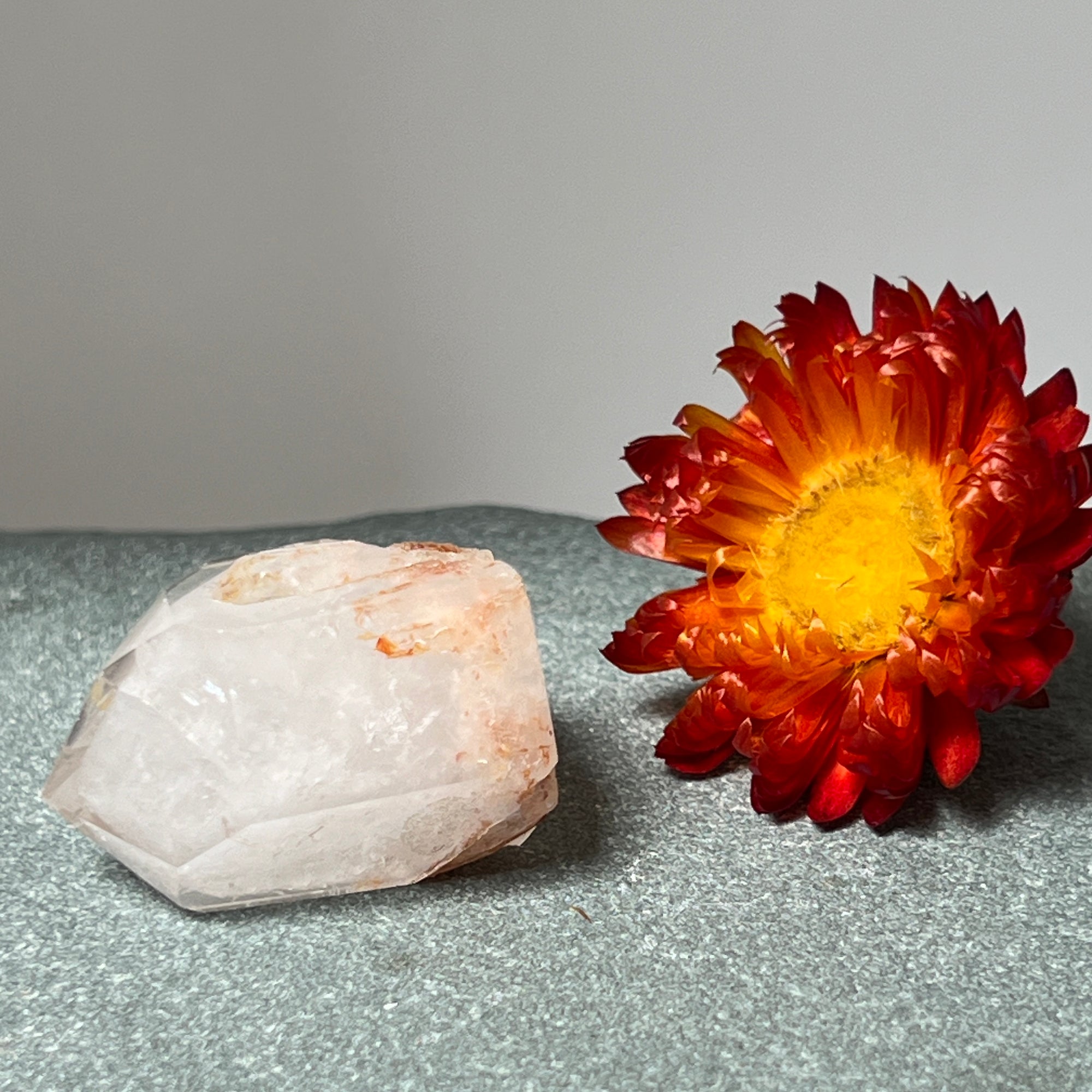 Unique Specimen Phantom quartz  Enhydro  from Madagascar