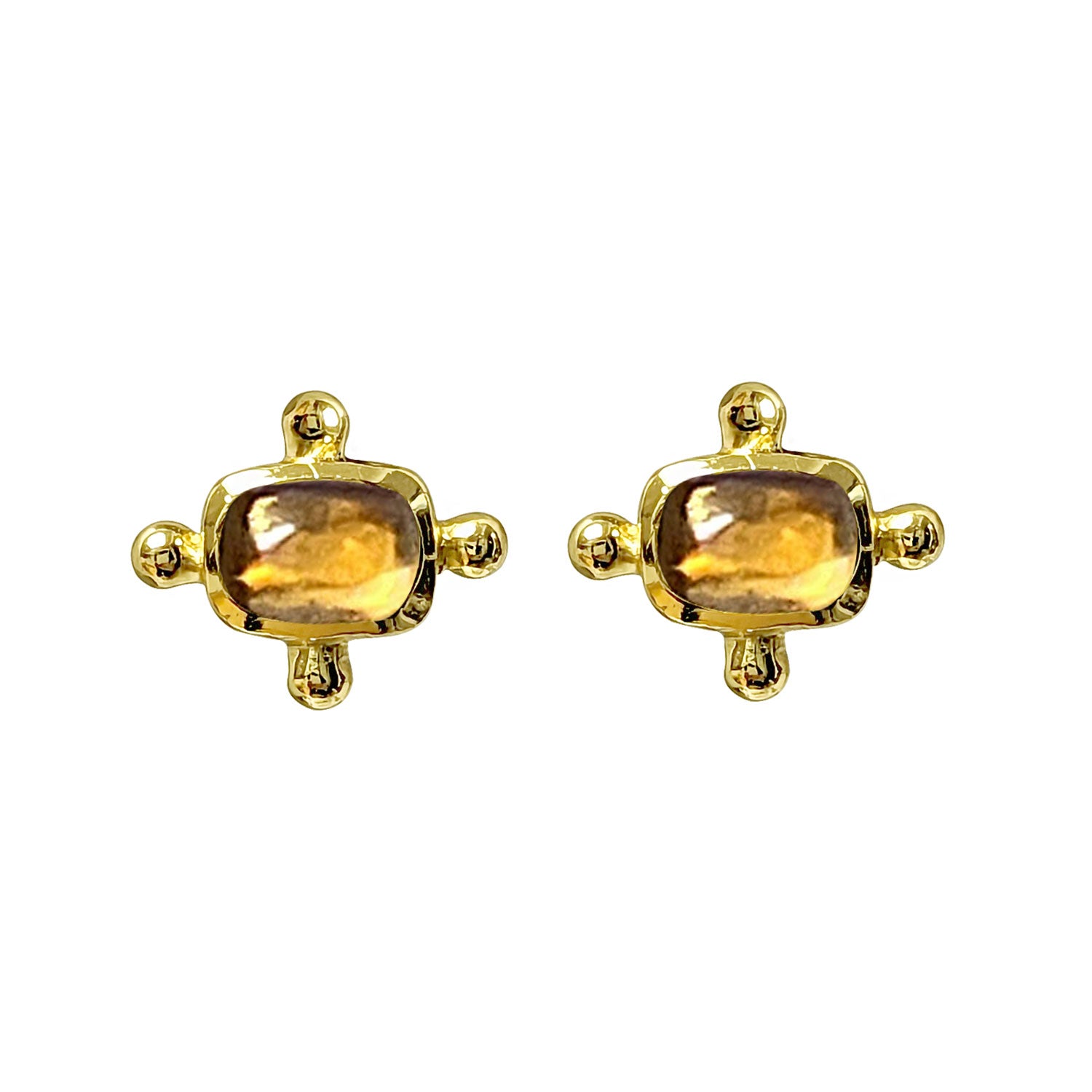 Beatriz Citrine Stud Earrings