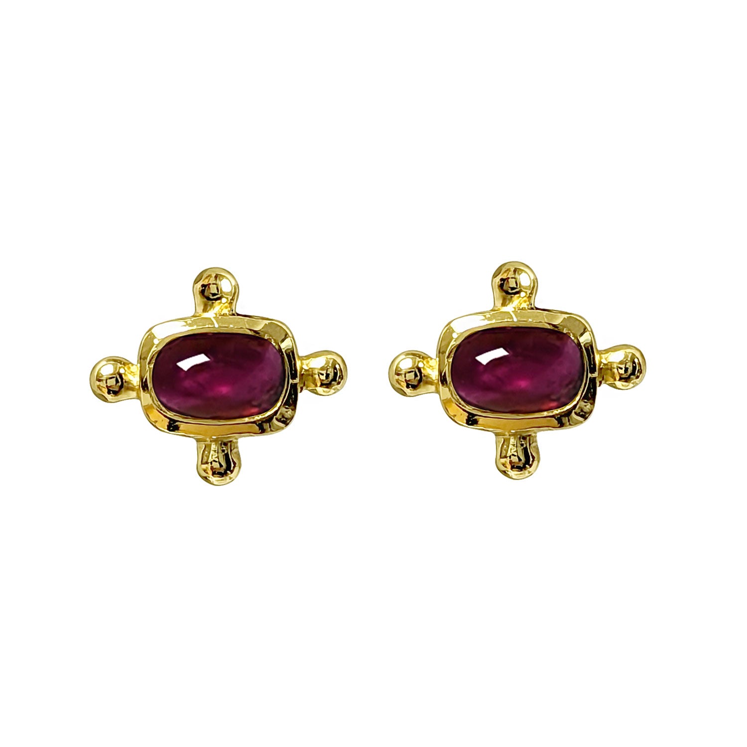 Beatriz Garnet Stud Earrings