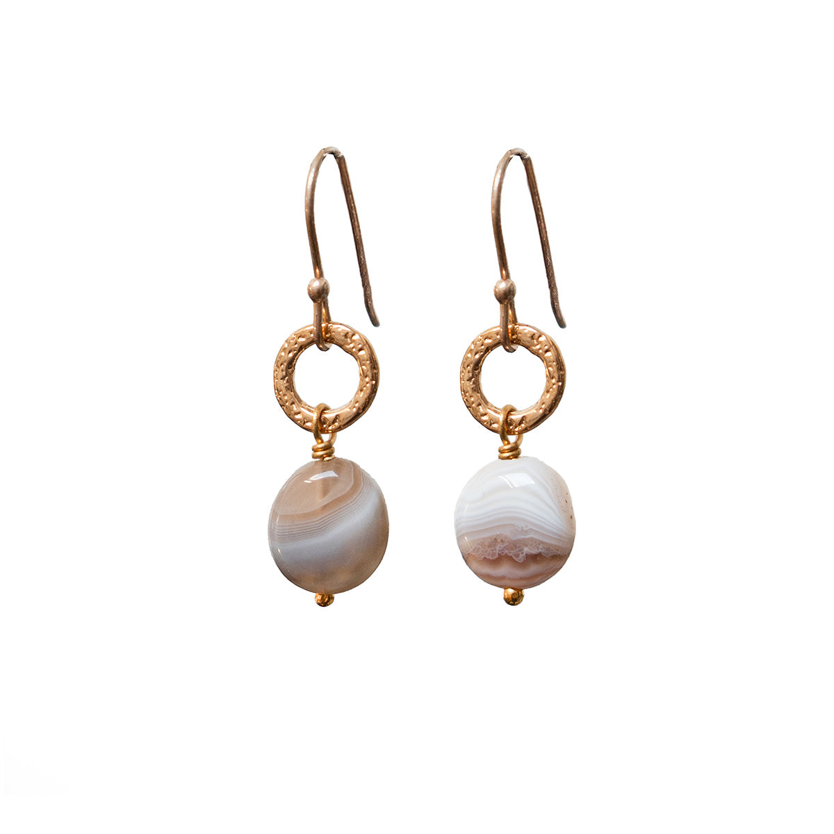 Gita Earrings with Botswana Agate