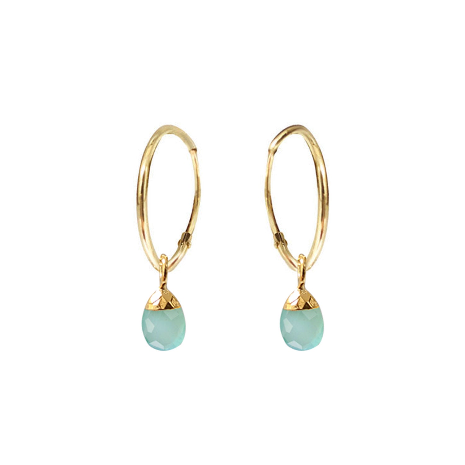 Cora Creole with Aqua Chalcedony Briolette