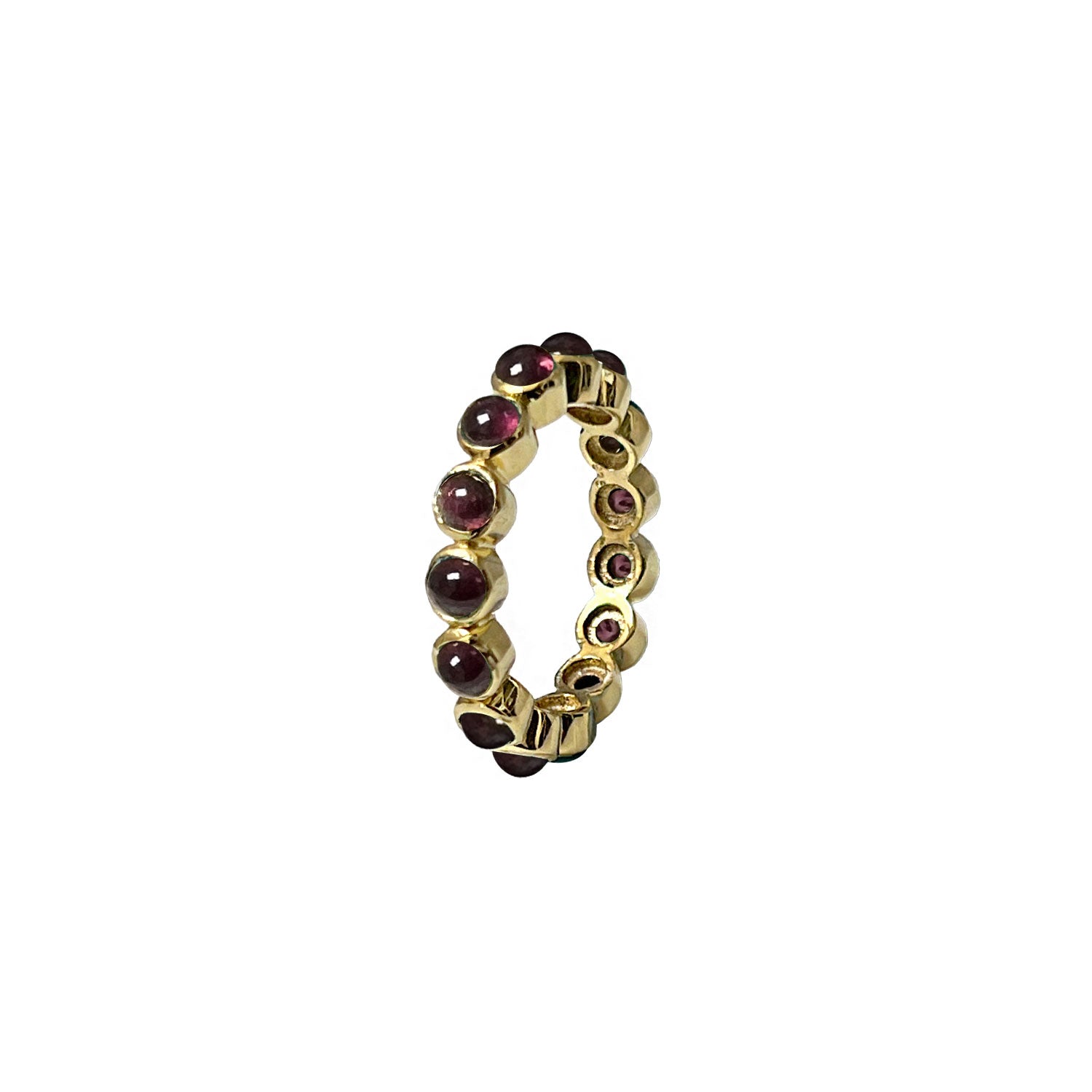 Eternity Garnet Cabochon Vermeil Ring