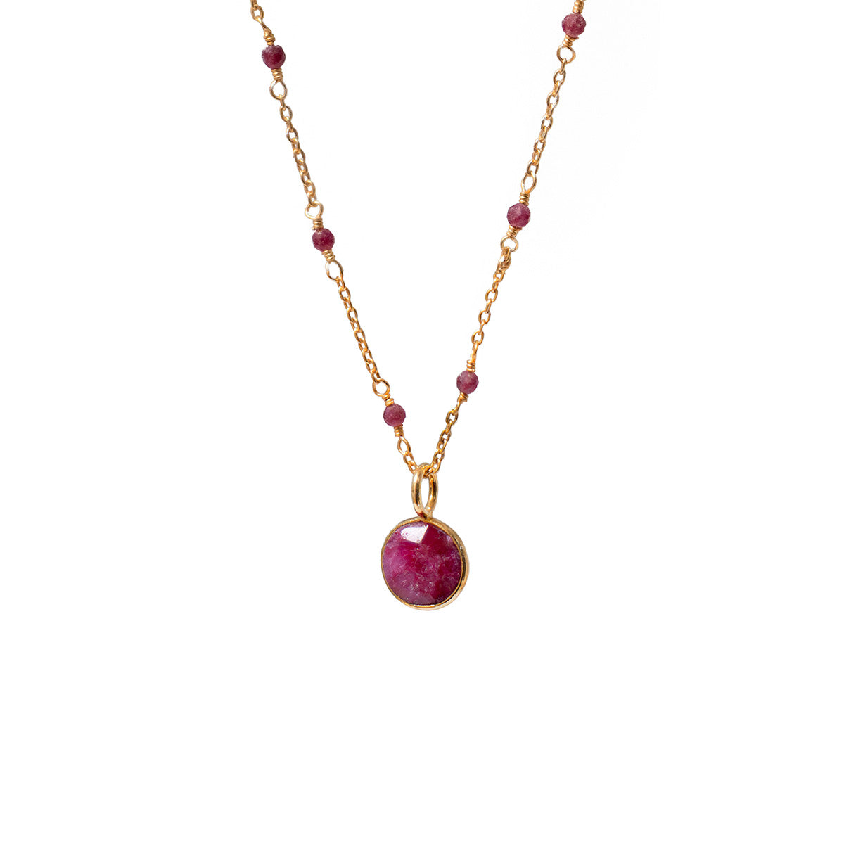 Astro Ruby Pendant on rosary or chain