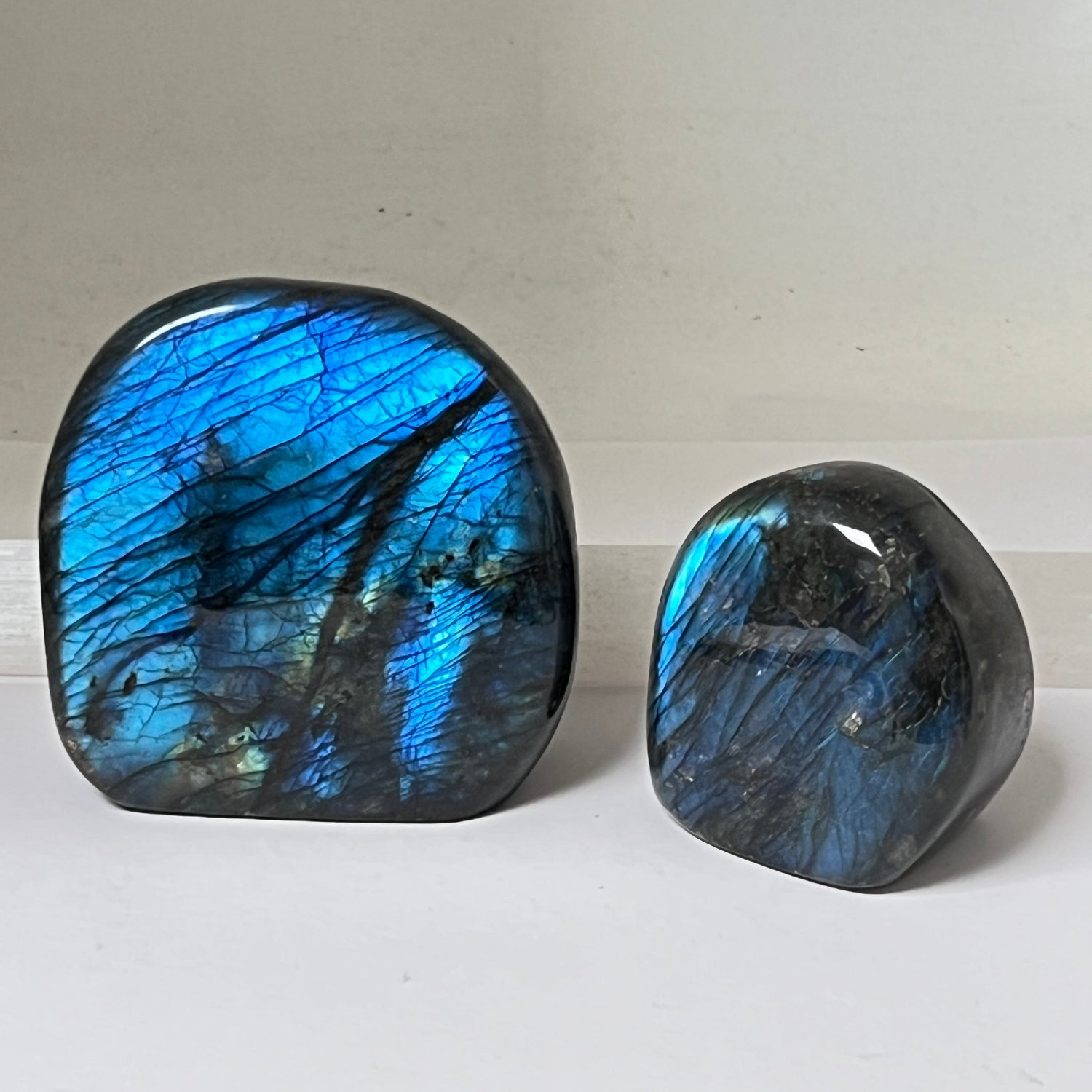 Labradorite Large and small stand alone Pebble from Madagascar