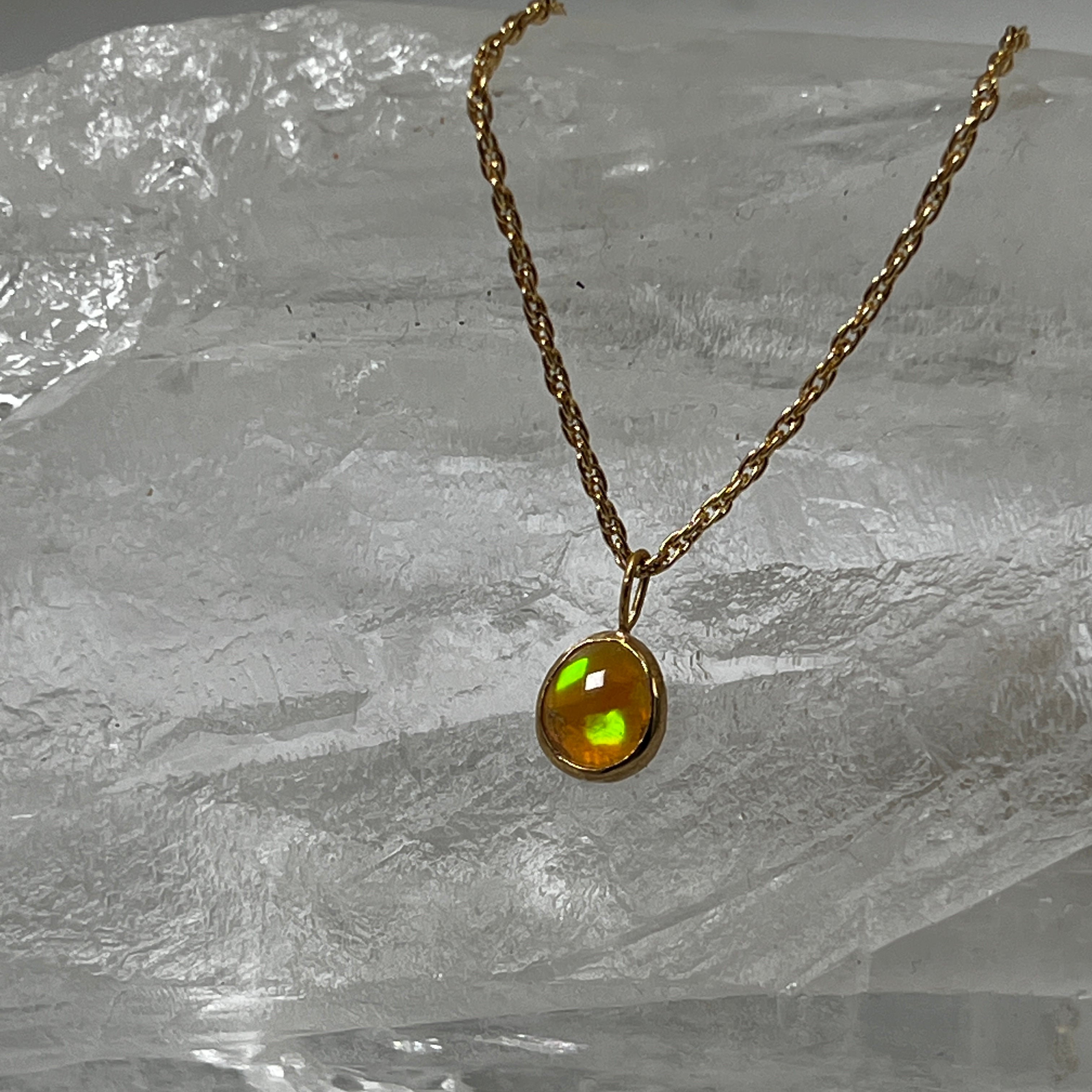 Small Freeform Ethiopian Opal With Green Reflections