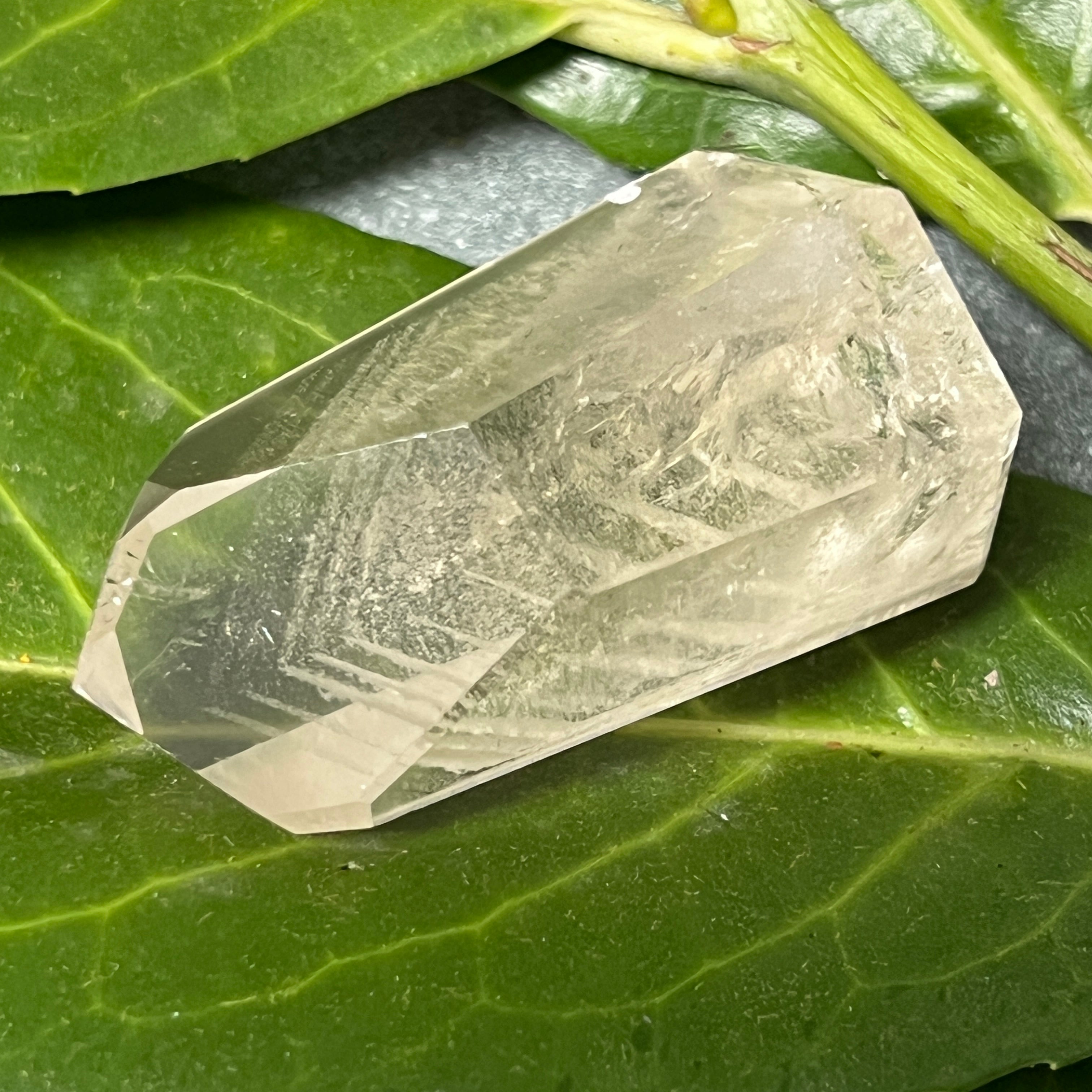 Unique  Channeller  Citrin Phantom Crystal point from Brazil