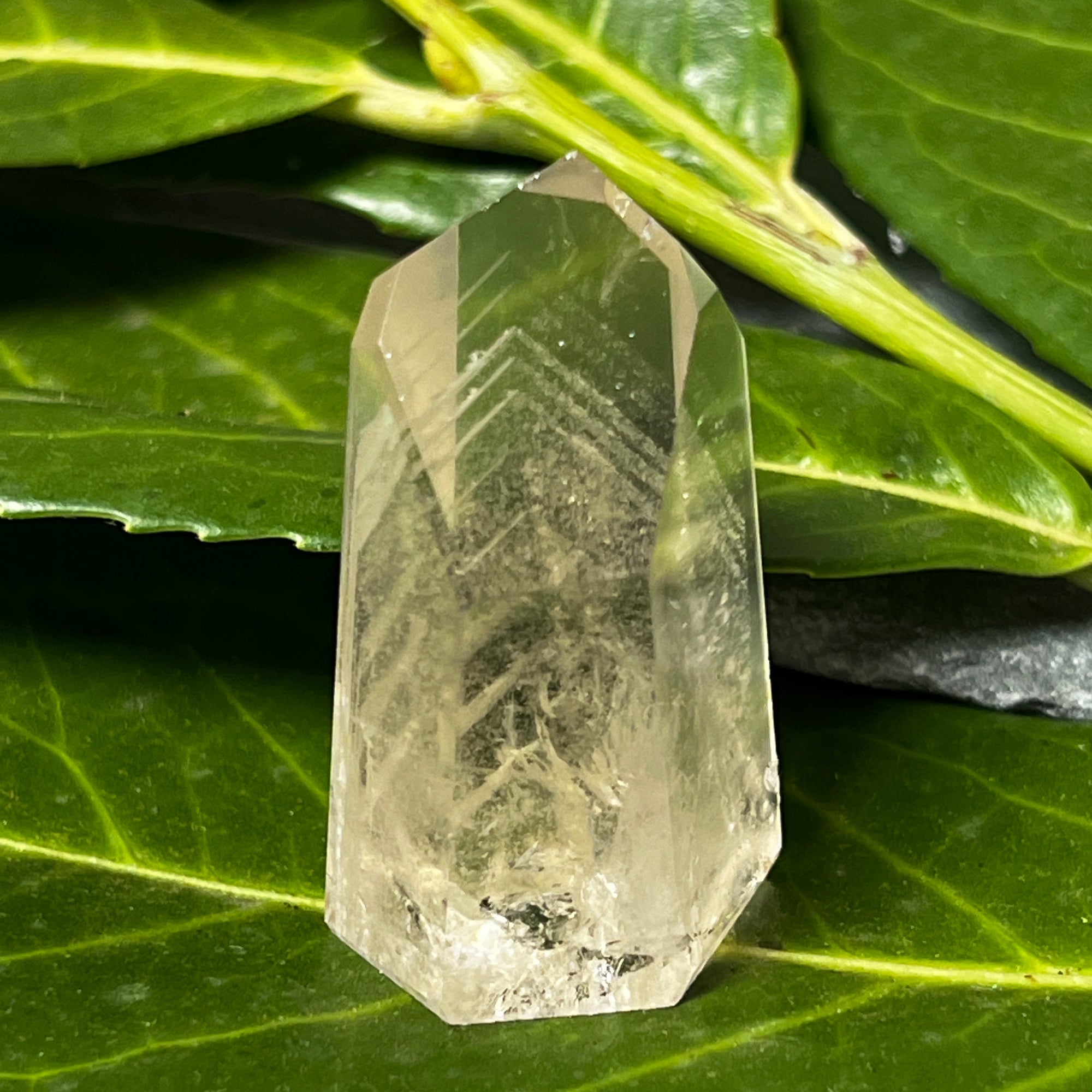 Unique  Channeller  Citrin Phantom Crystal point from Brazil