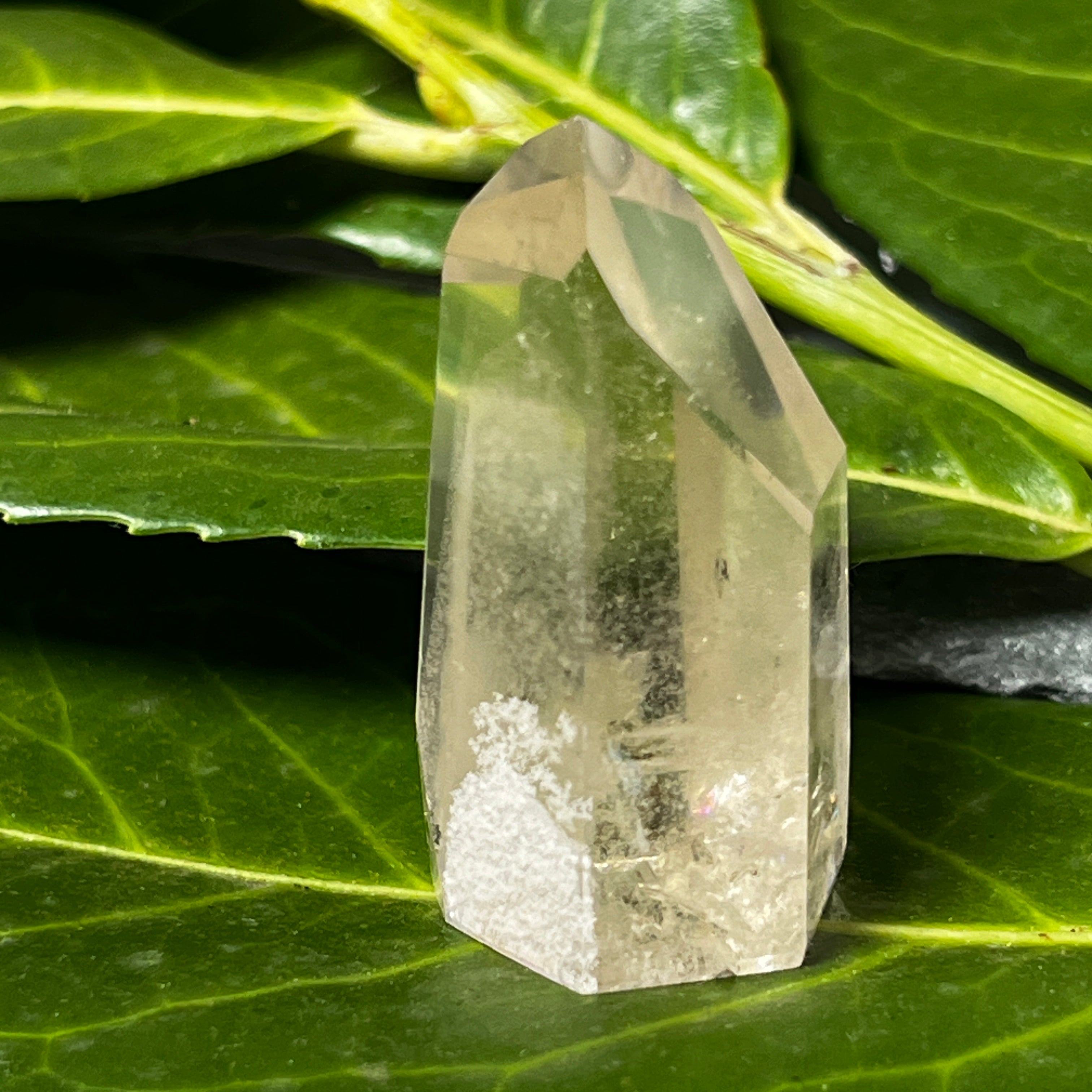 Unique  Channeller  Citrin Phantom Crystal point from Brazil