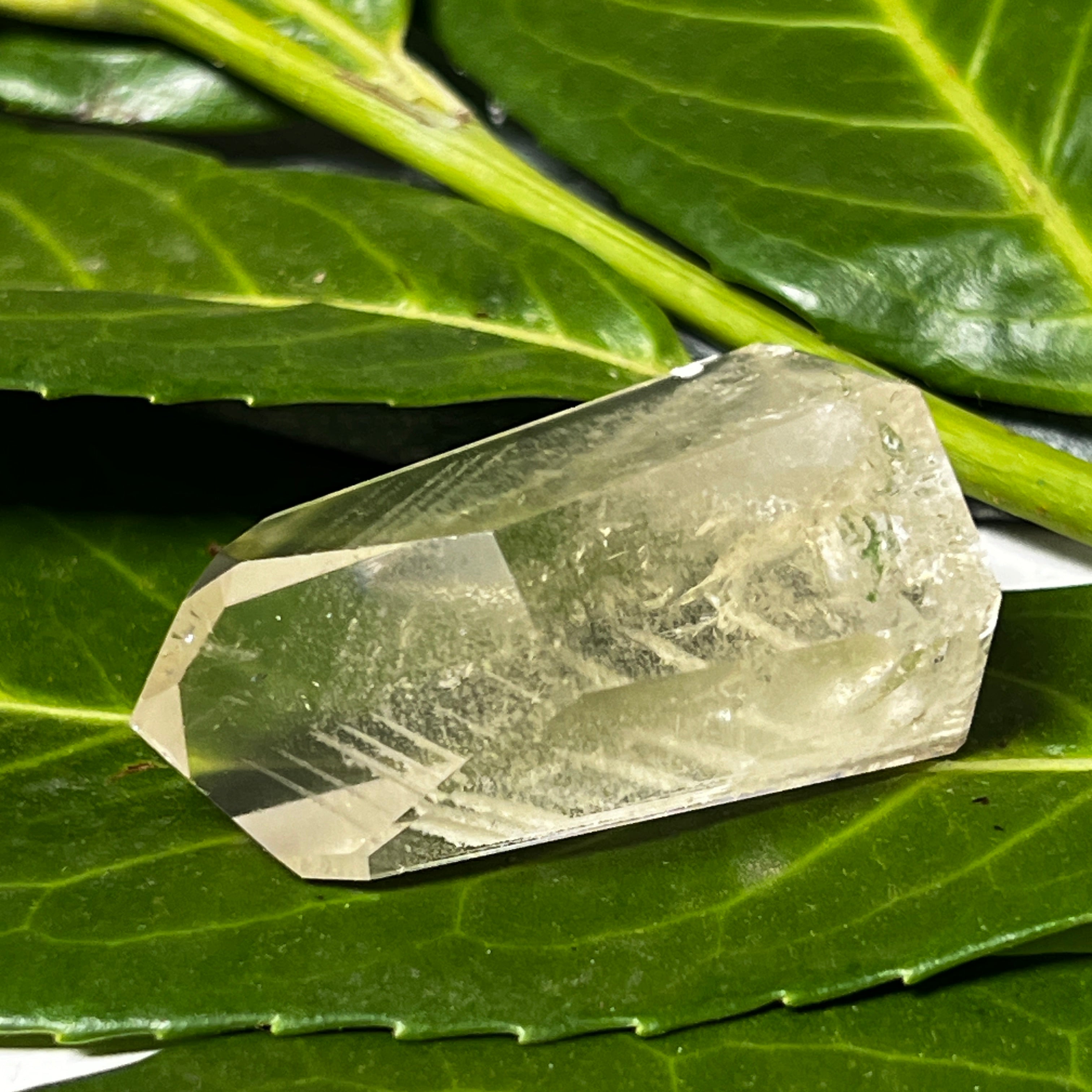 Unique  Channeller  Citrin Phantom Crystal point from Brazil