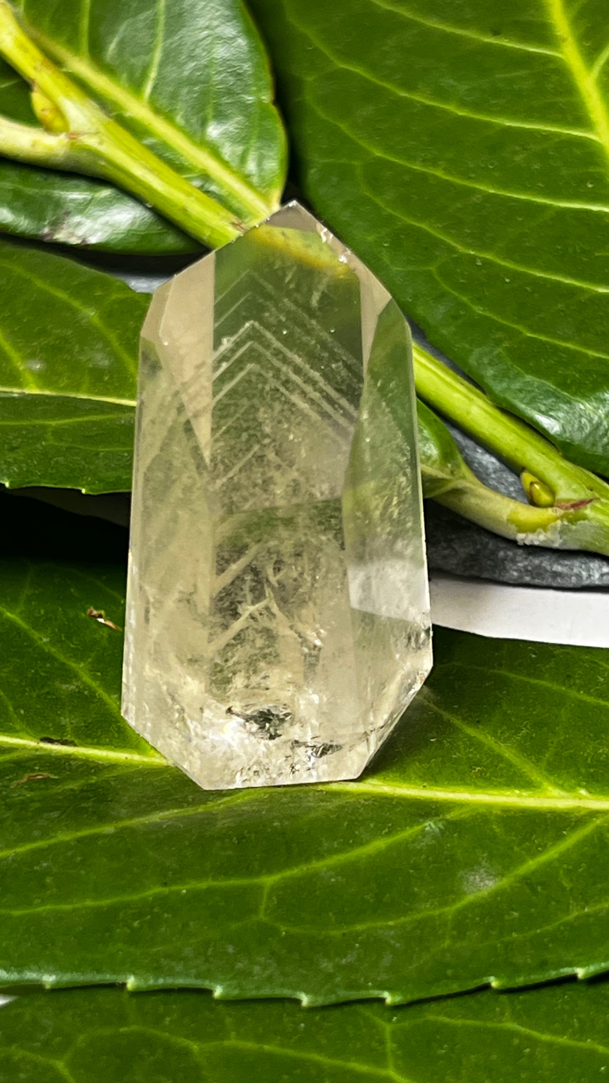 Unique  Channeller  Citrin Phantom Crystal point from Brazil