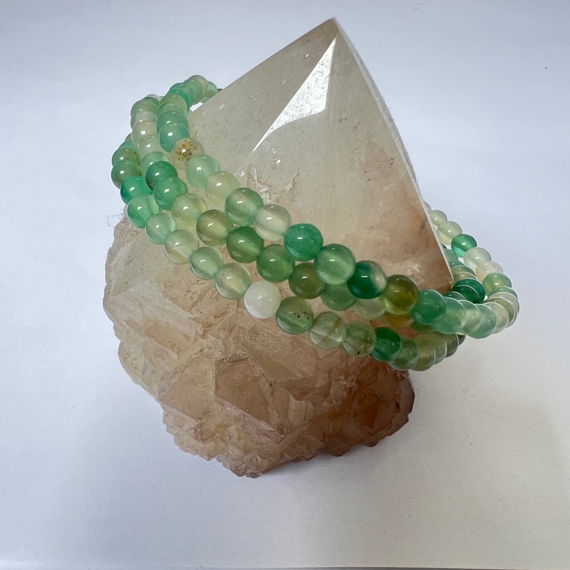 Semi Precious Stone Bracelet elasticated