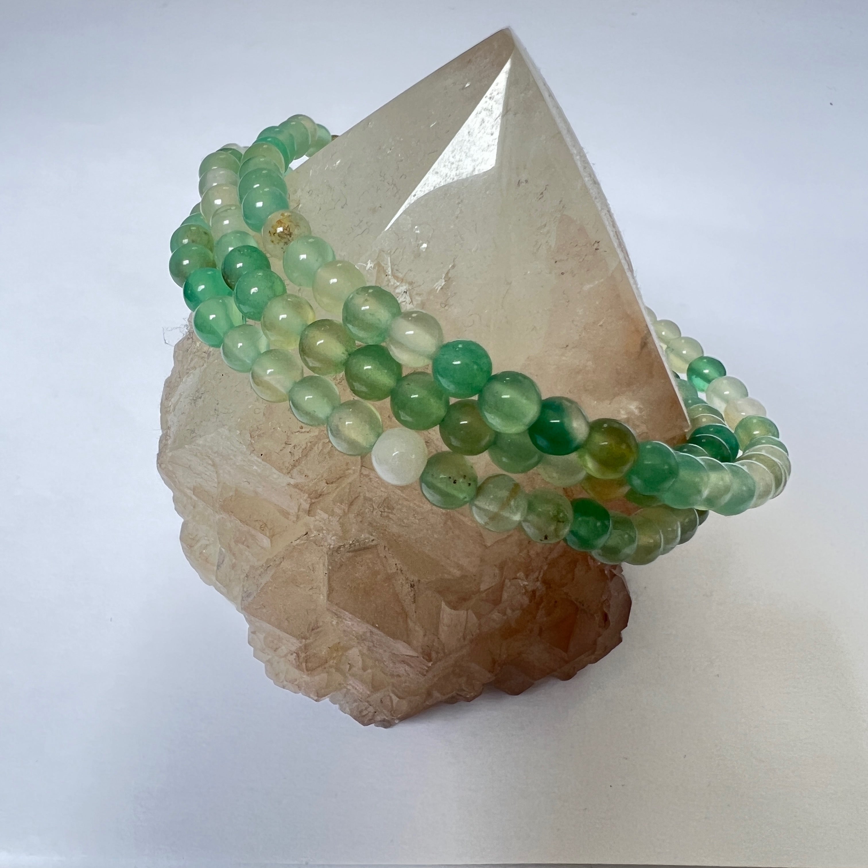 Semi Precious Stone Bracelet elasticated
