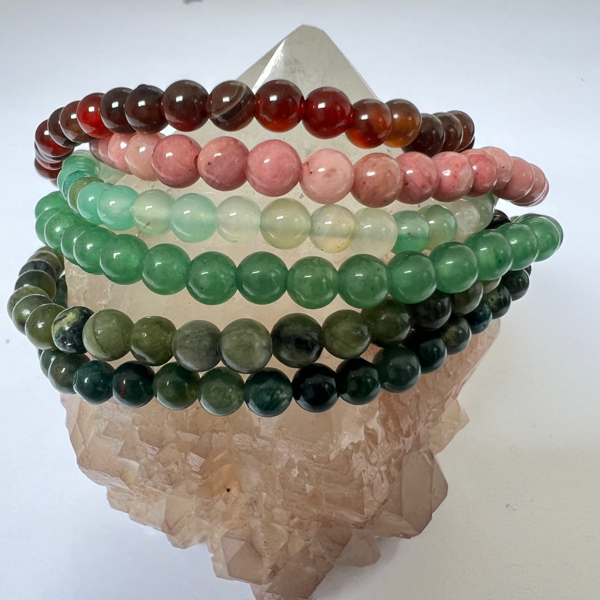 Semi Precious Stone Bracelet elasticated