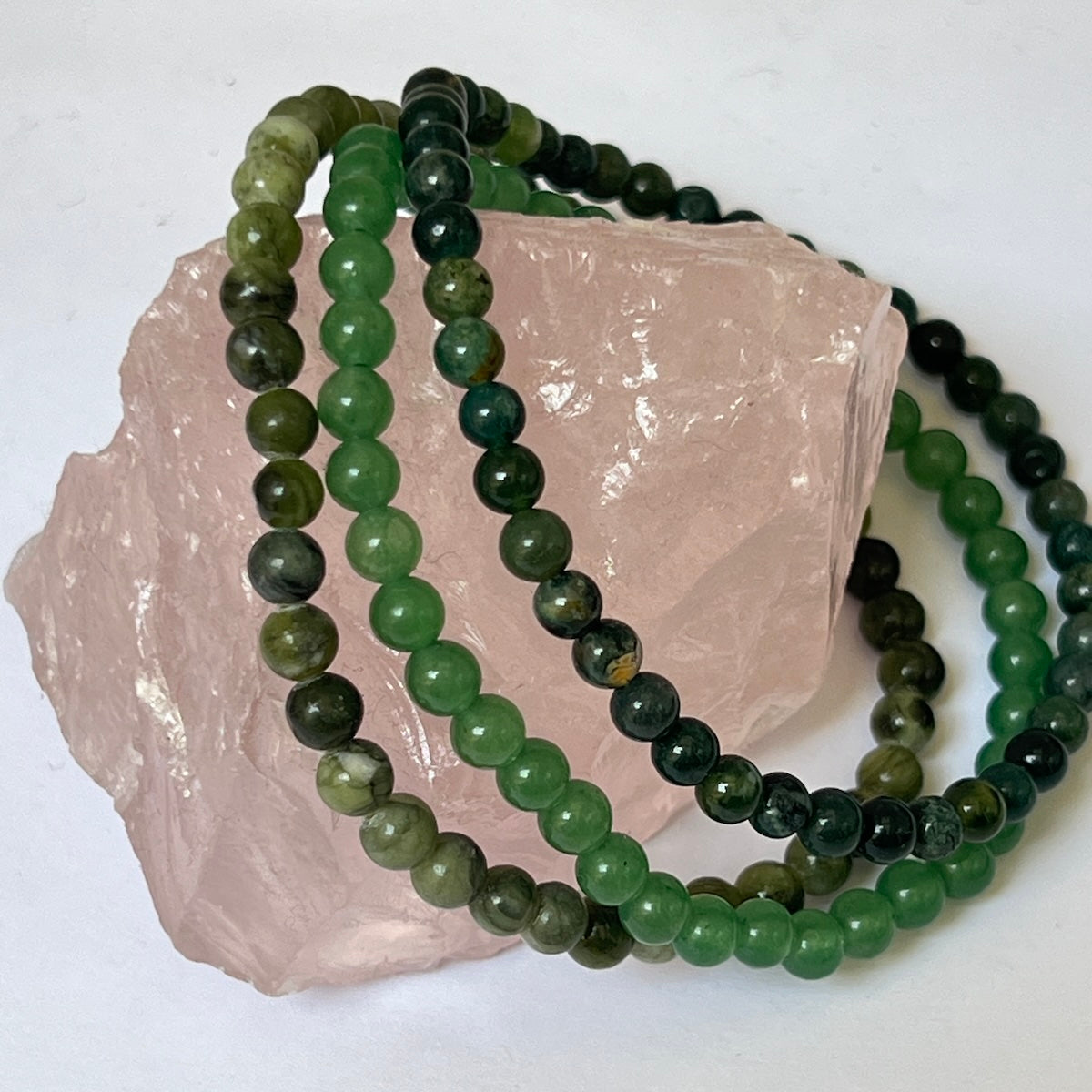 Semi Precious Stone Bracelet elasticated