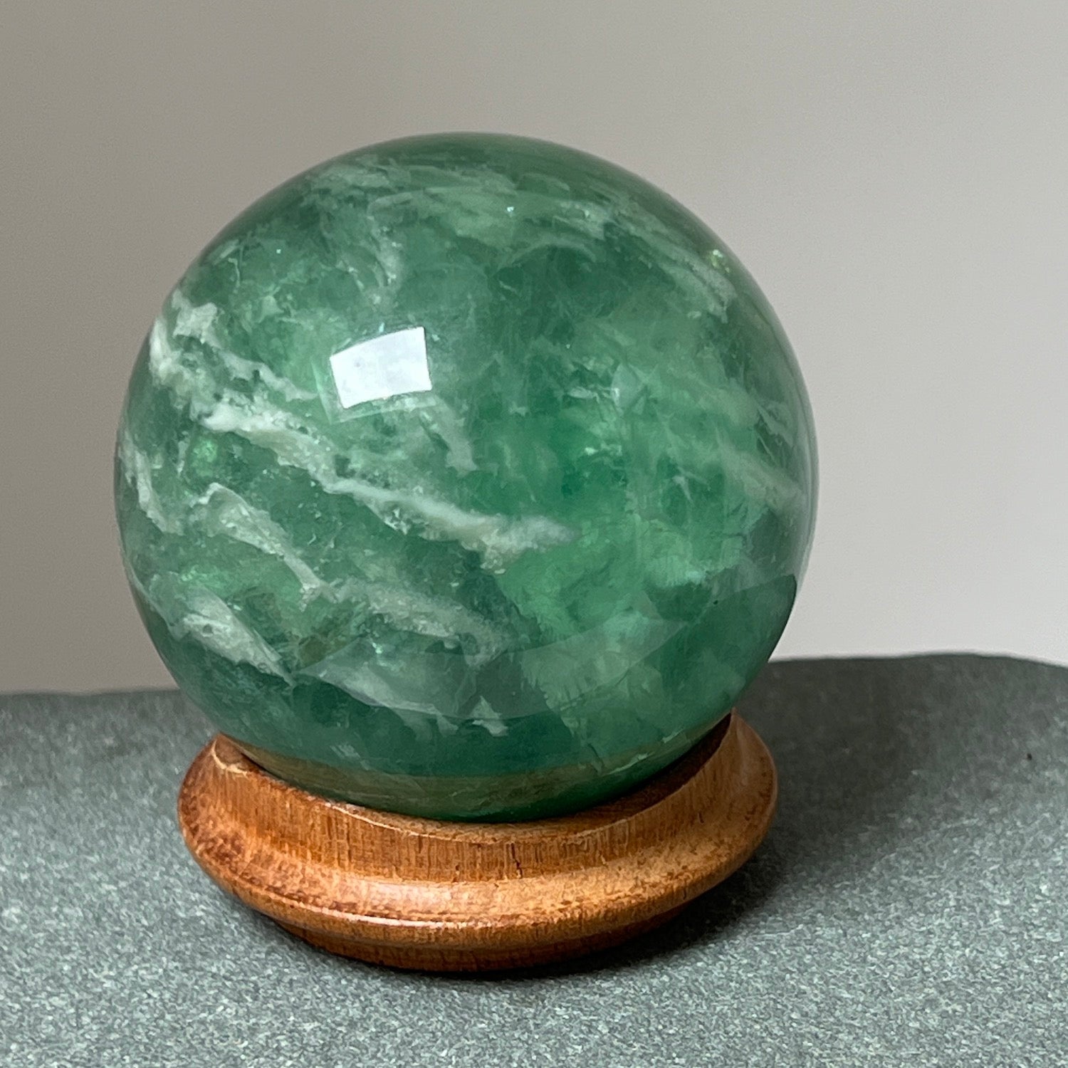 Unique Green Fluorite Sphere  from Brazil