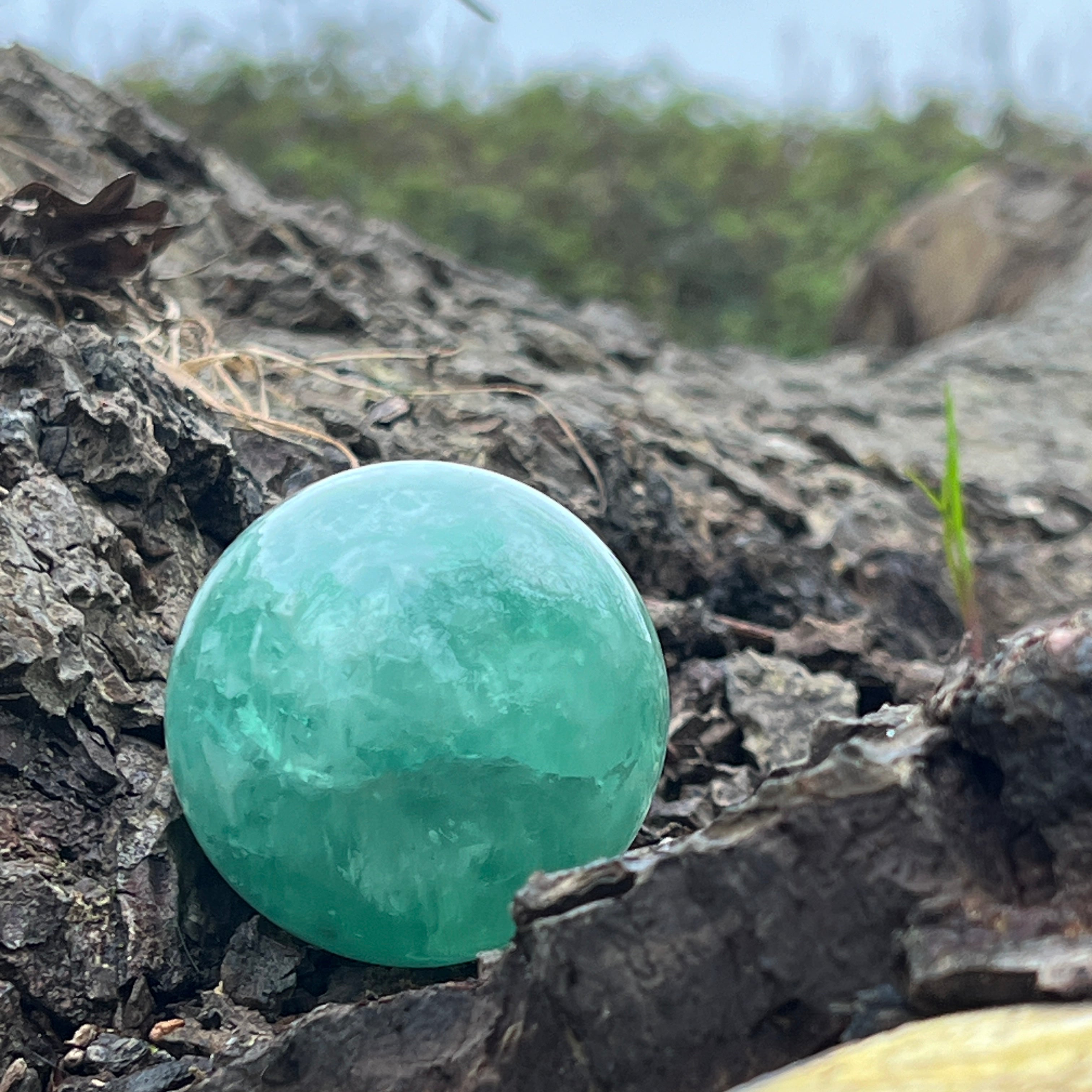 Unique Green Fluorite Sphere  from Brazil