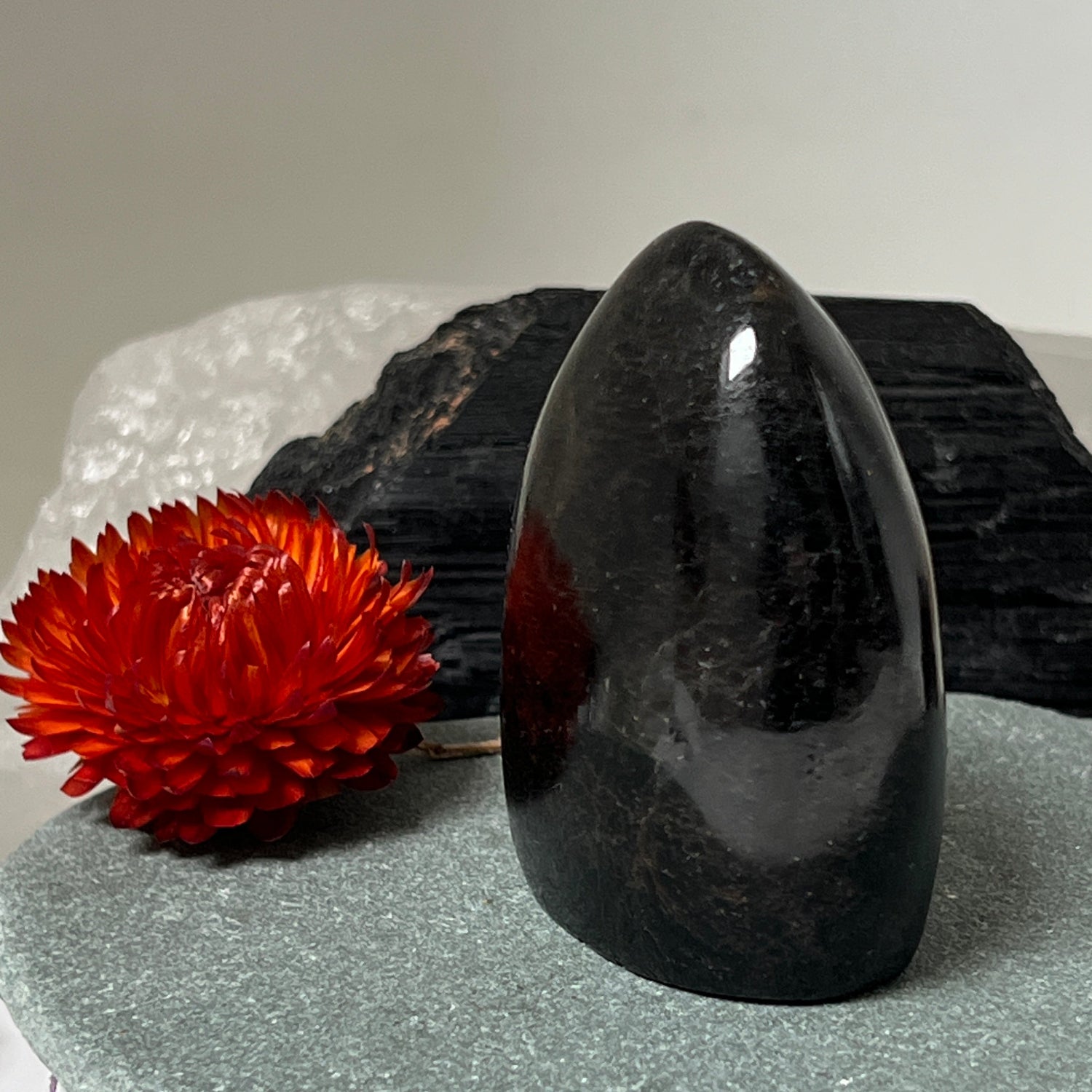 Unique Black Tourmaline Dome Shaped From Madagascar