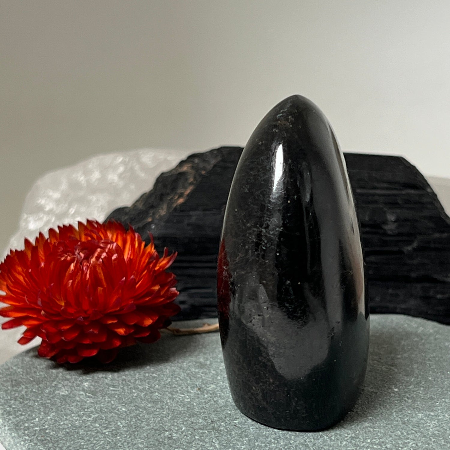 Unique Black Tourmaline Dome Shaped From Madagascar