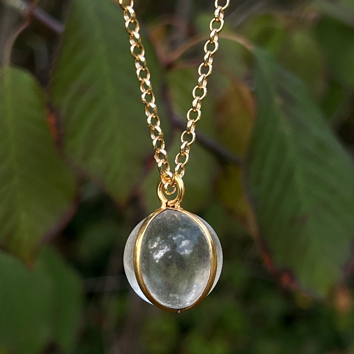 Large Crystal Ball on Belcher Chain