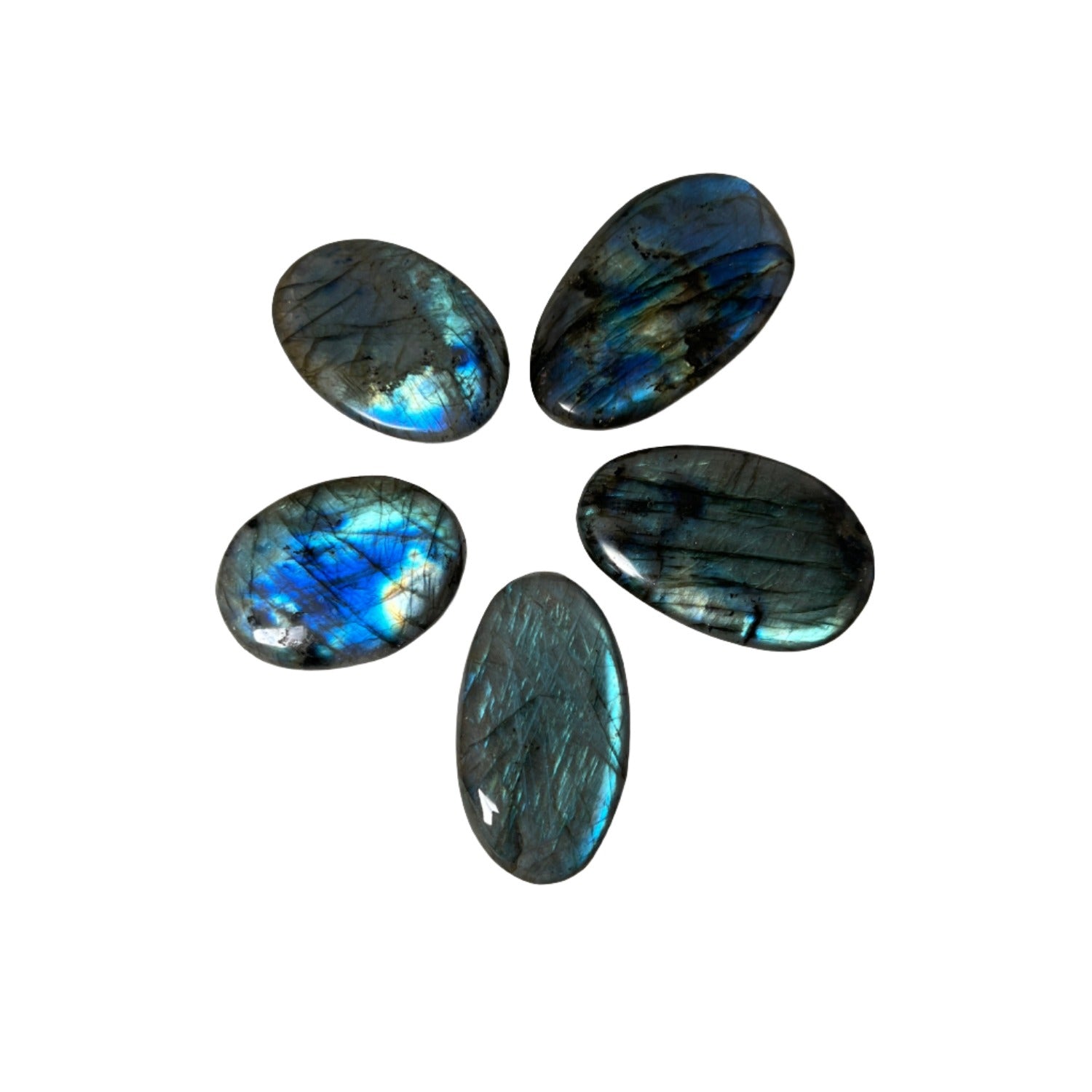 Labradorite palm stone from Madagascar