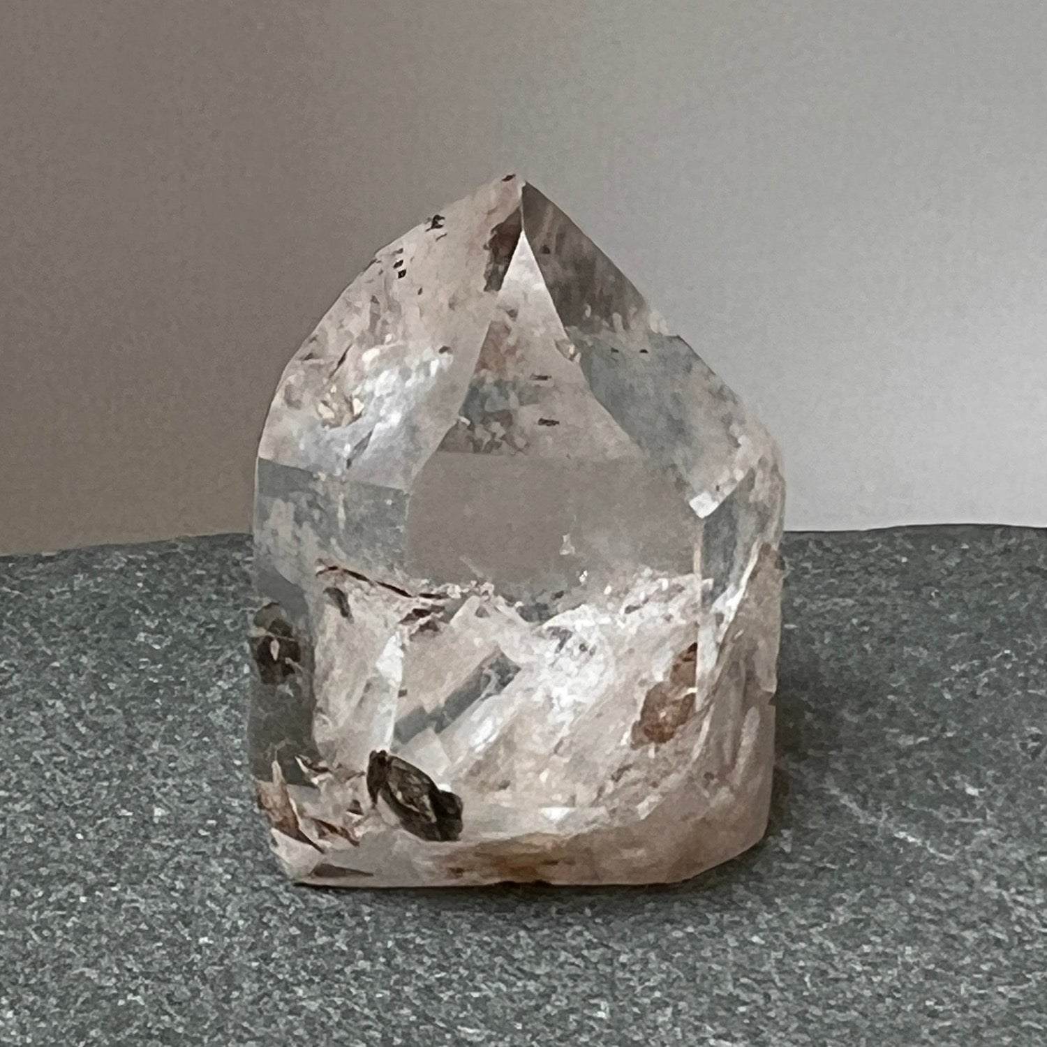Short Powerful  Phantom Crystal with Mica  inclusions