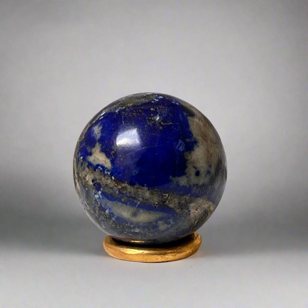 Lapis Lazuli Small sphere with brass stand