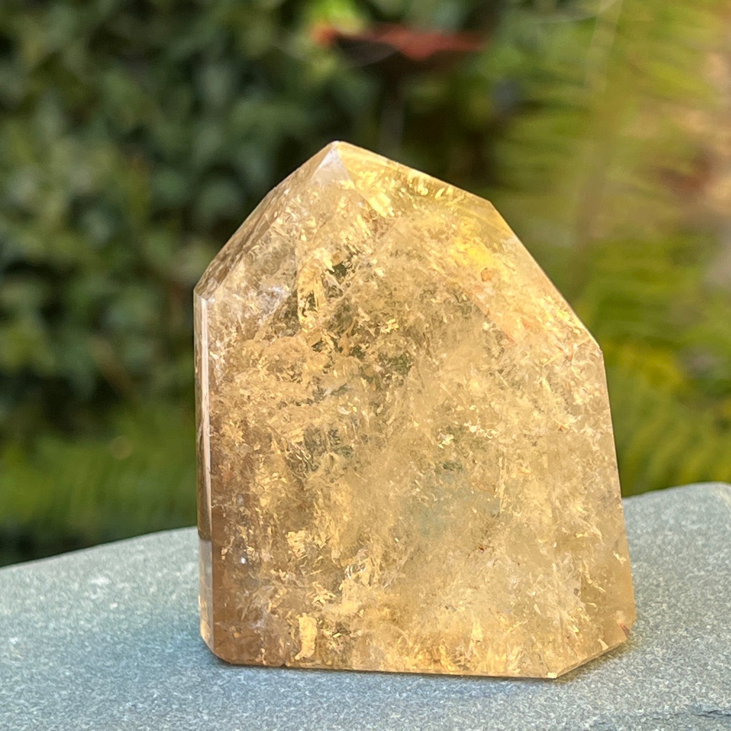 Citrine Point with Smokey from Brazil