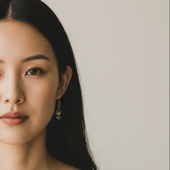 Double Mini Point Bridge Set Hook Earrings