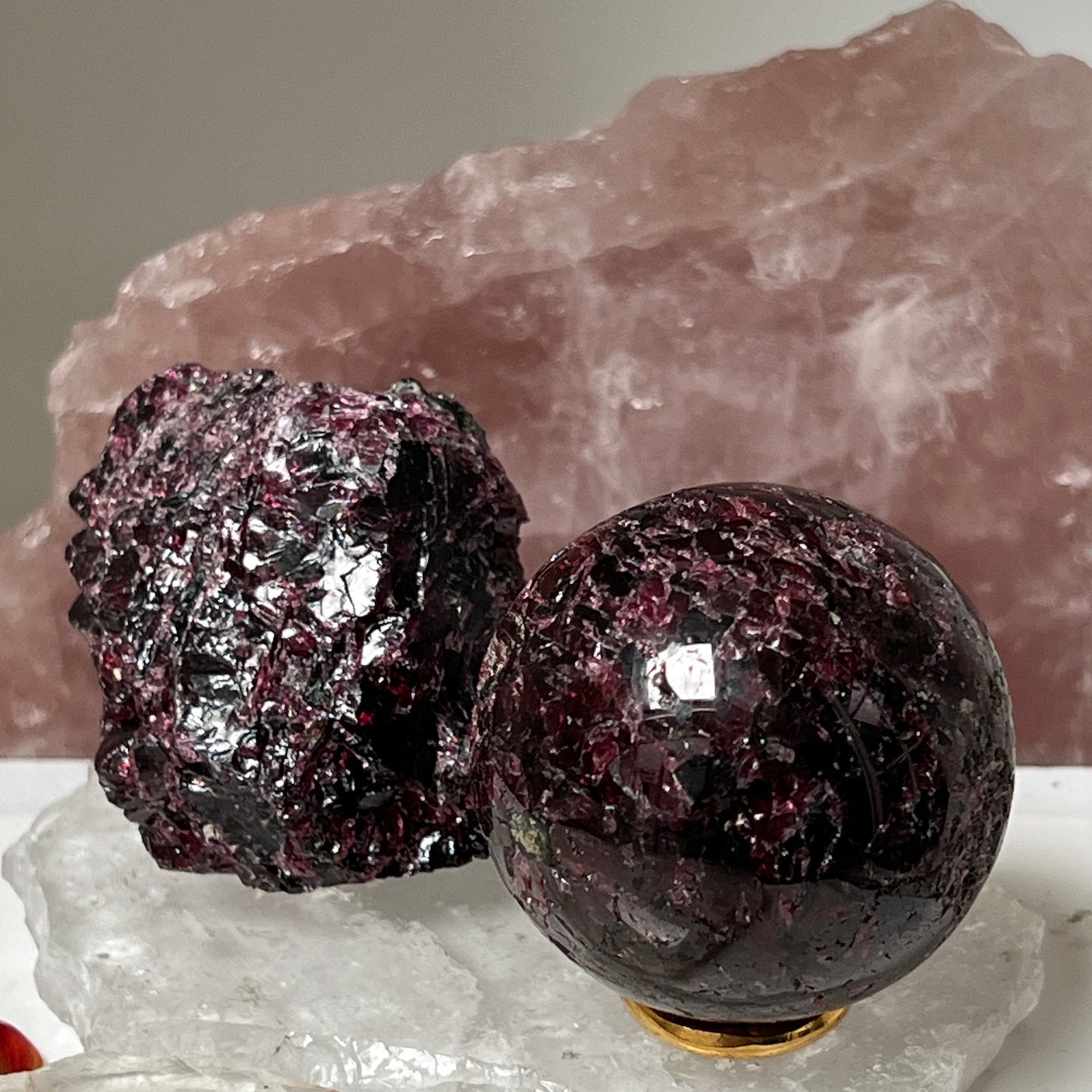 Pyrope Garnet Raw  or Tumbled Sphere