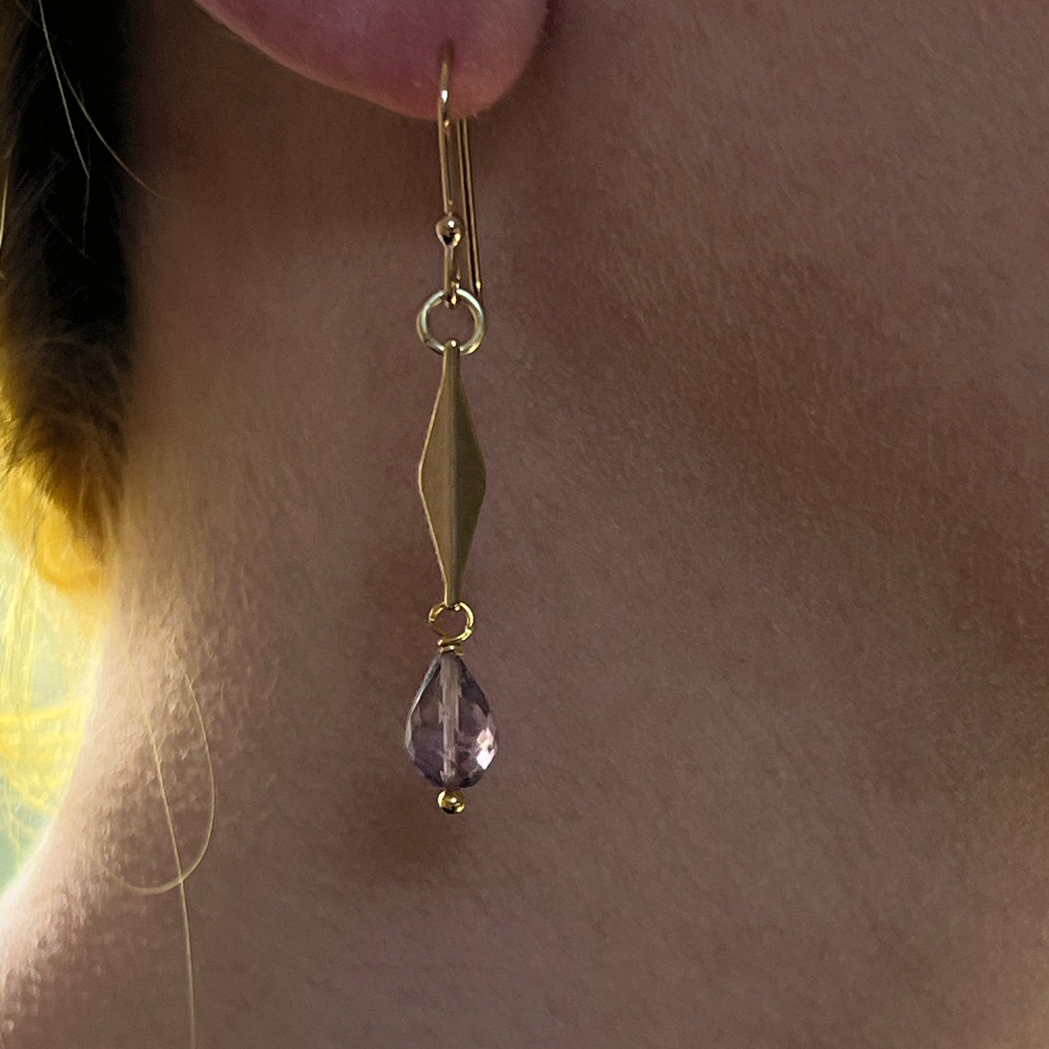 Limited Edition Amethyst Geometric Earrings