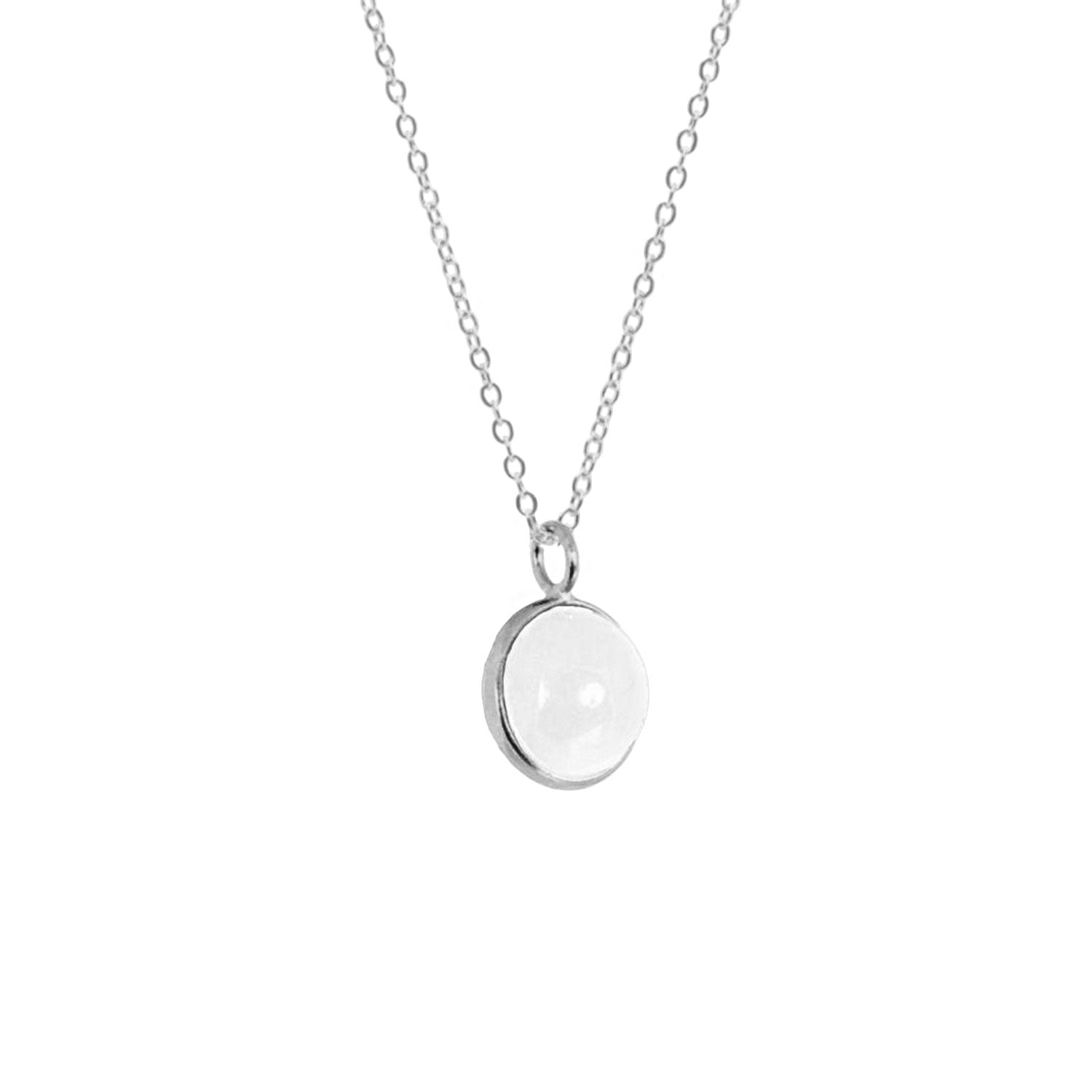 Magic Rock Crystal Ball in Sterling Silver on Sterling Silver Chain