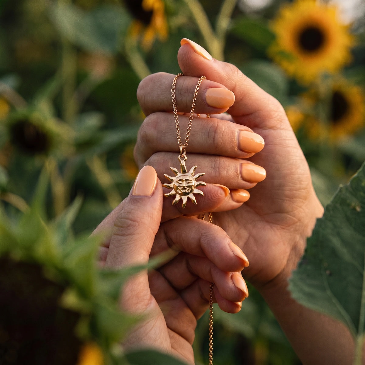Celestial Sun Face Double sided Charm