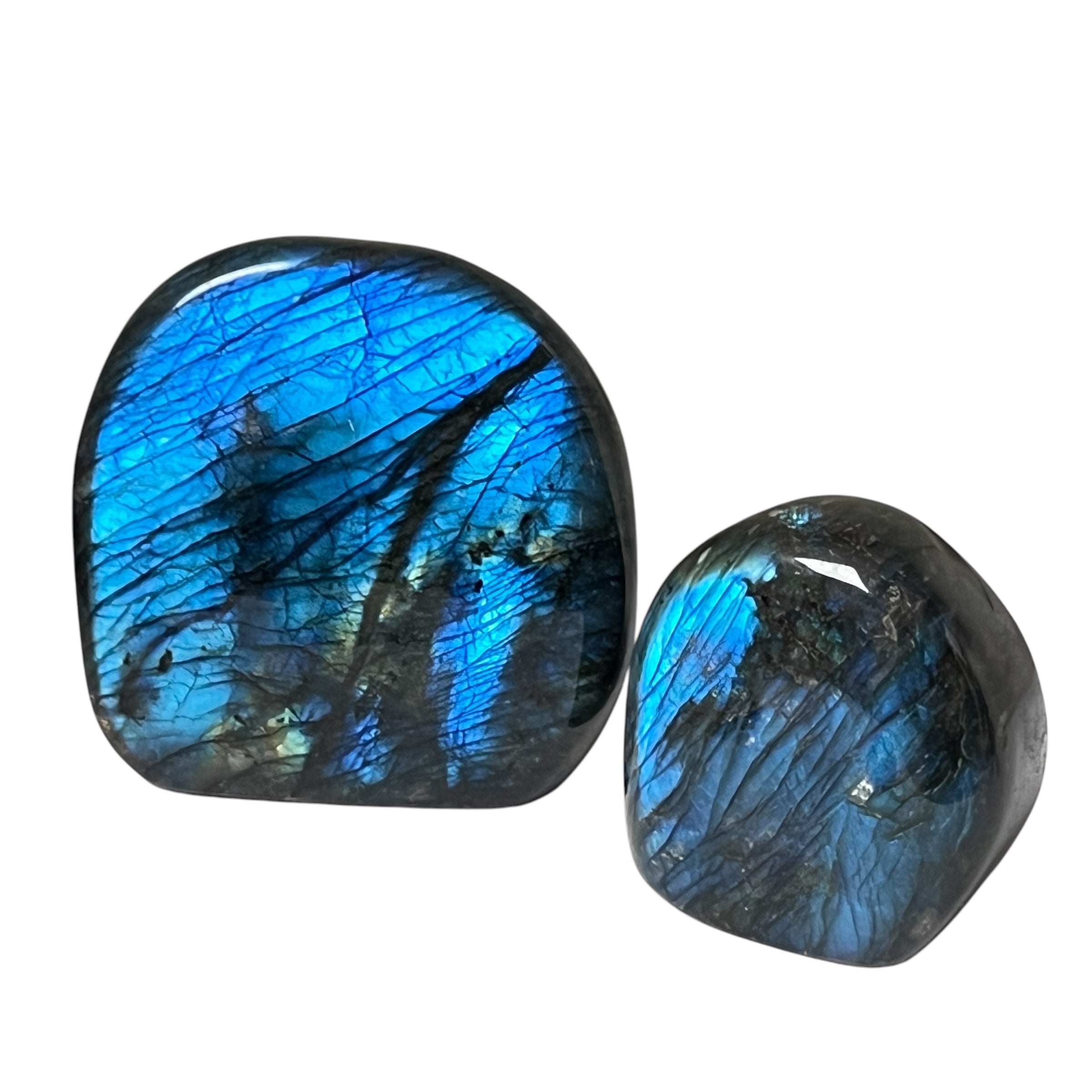 Labradorite Large and small stand alone Pebble from Madagascar