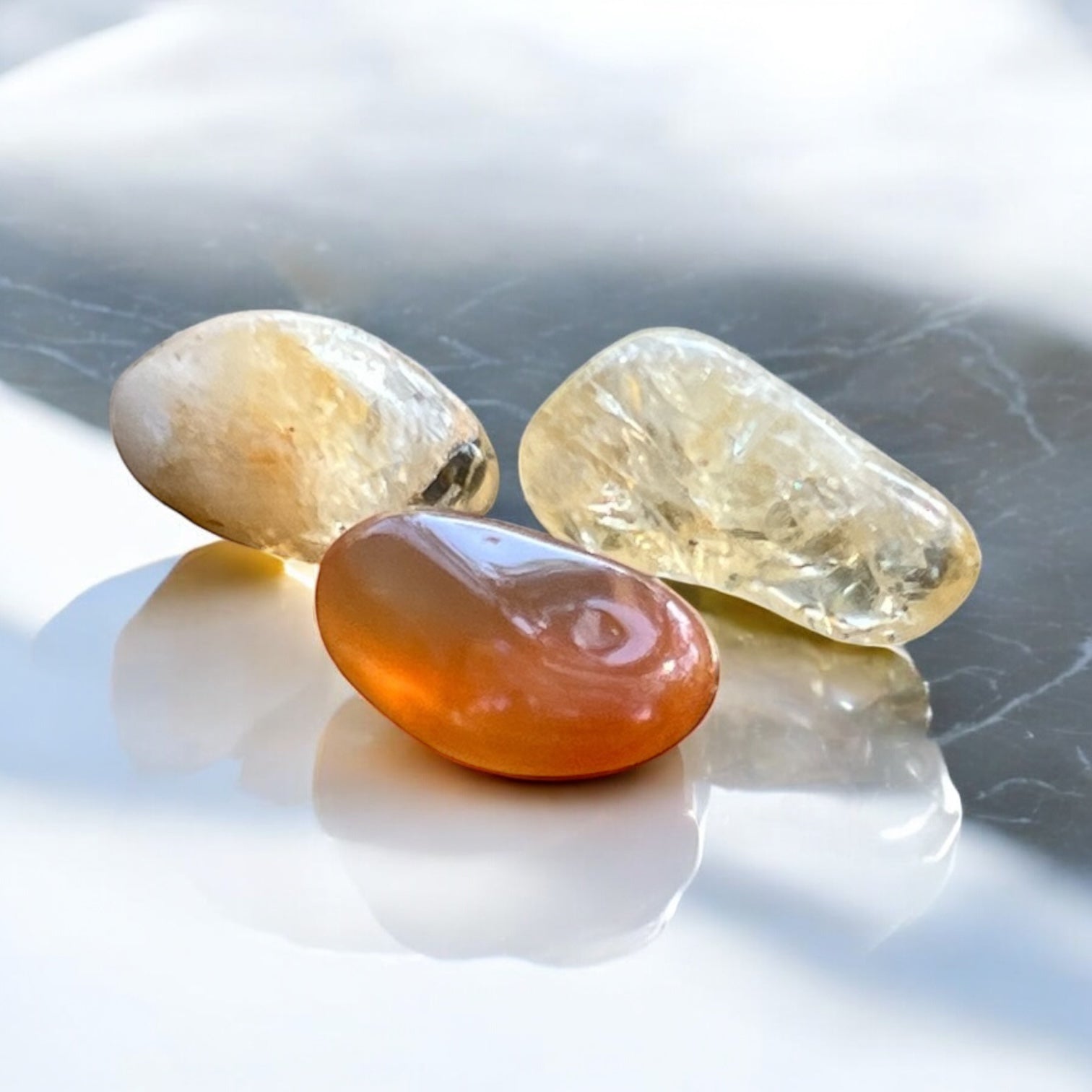 The Energy set with Citrine and Carnelian from Madagascar