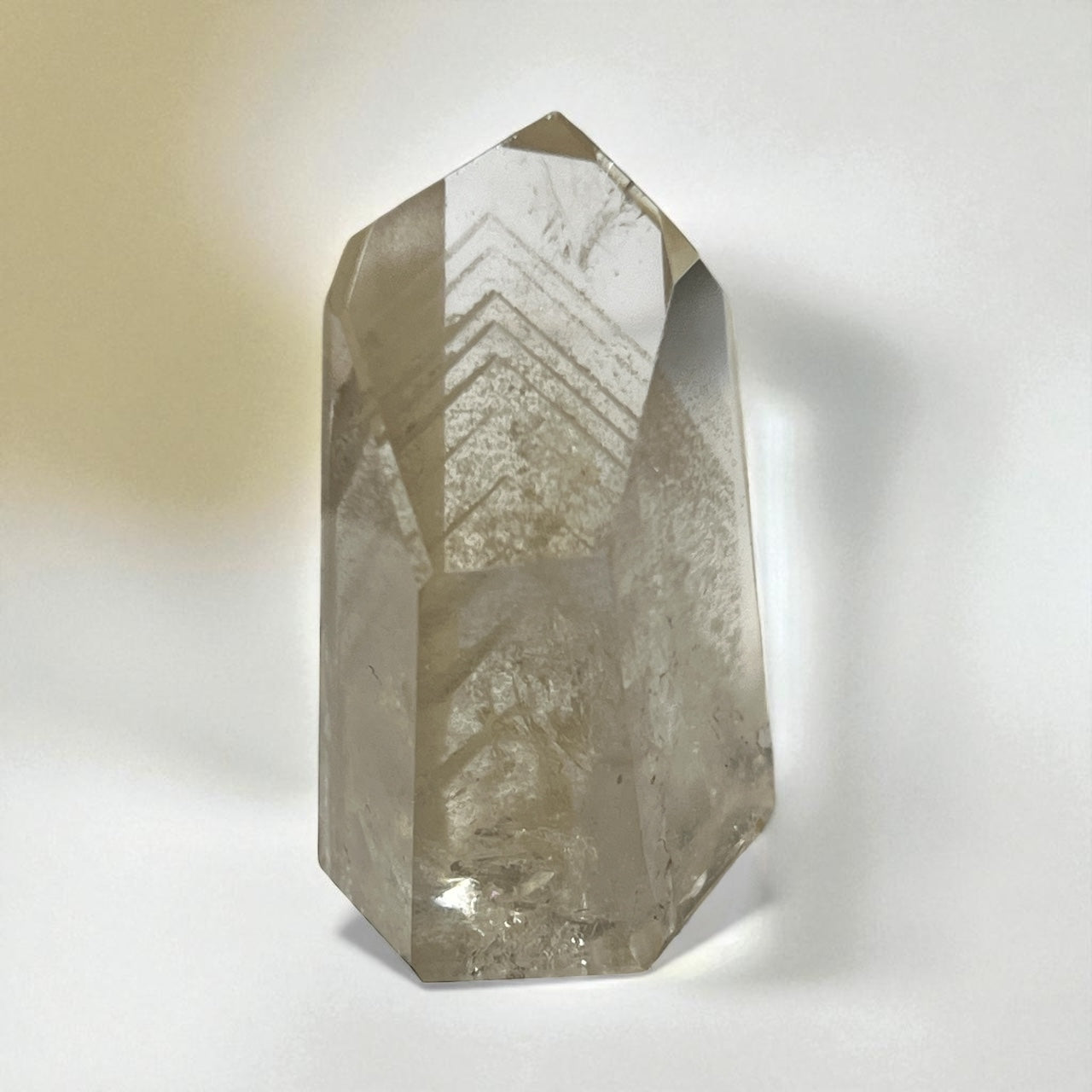 Unique  Channeller  Citrin Phantom Crystal point from Brazil