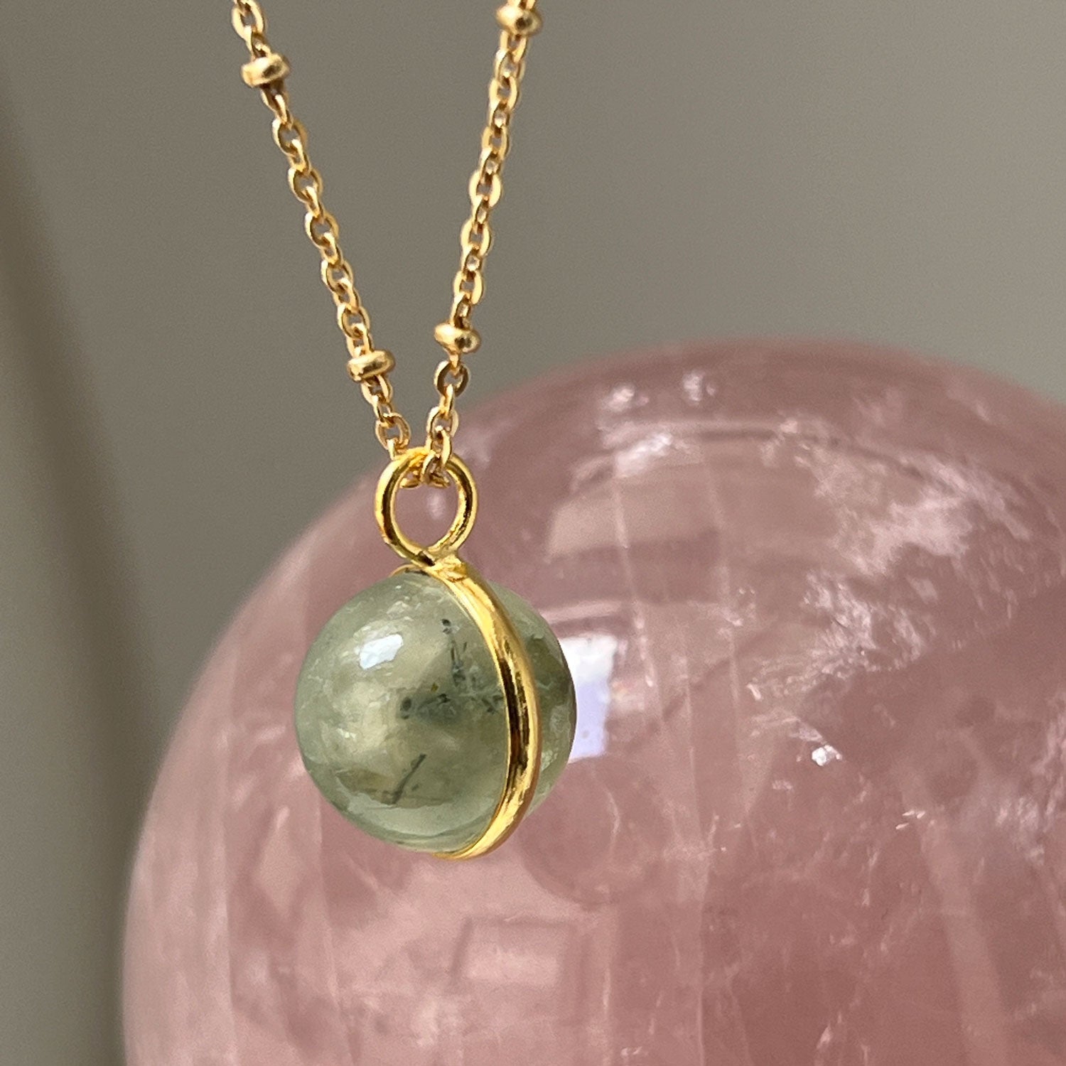 Magic Prehnite Ball on Long Satellite Chain