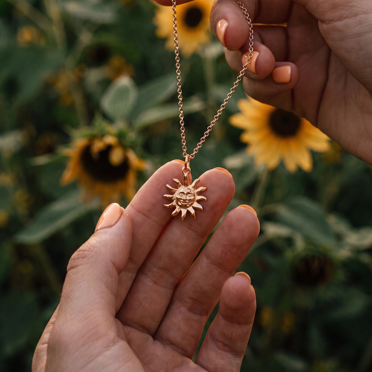 Celestial Sun Face Double sided Charm