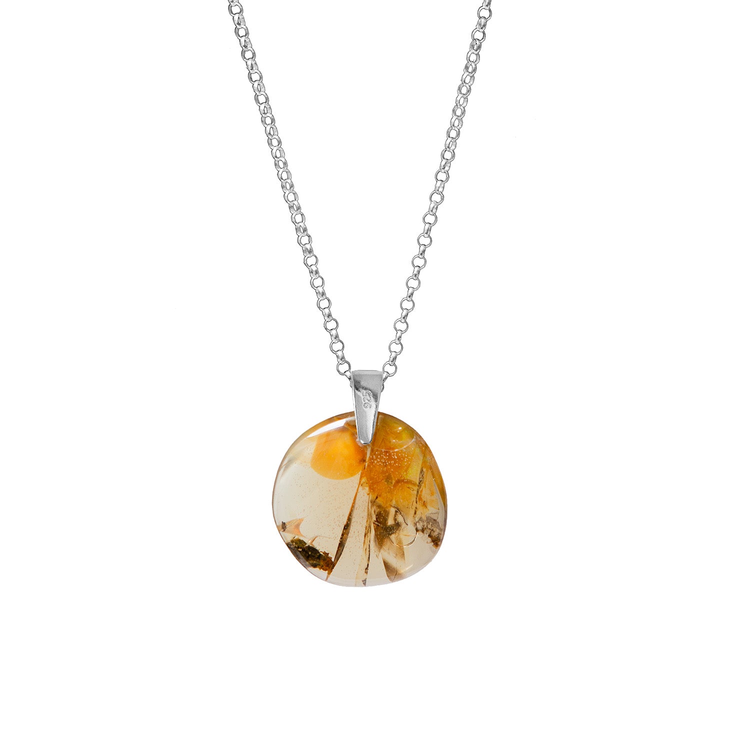 Unique Freeform Ethiopian Opal On Silver Baby Belcher Chain