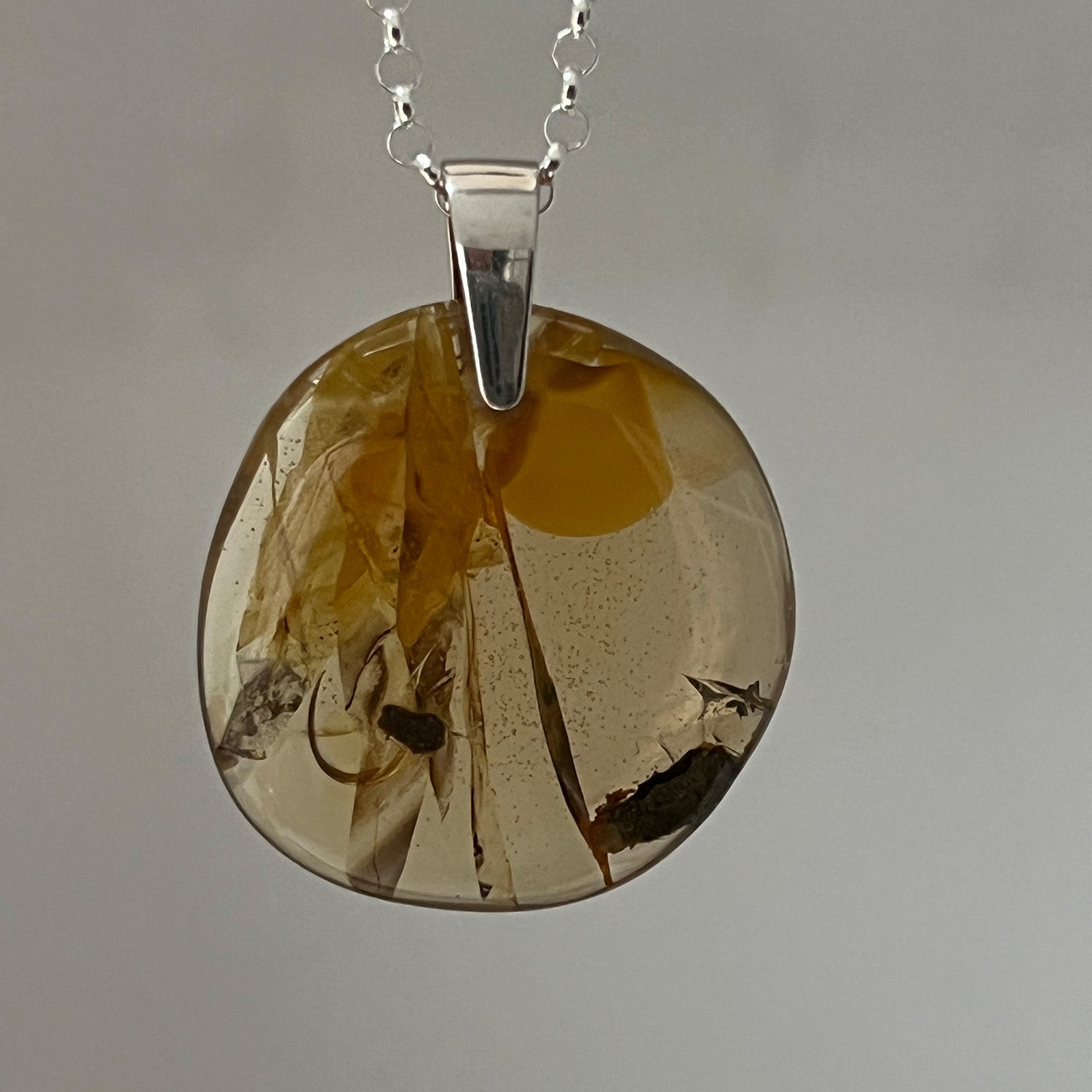 Unique Freeform Ethiopian Opal On Silver Baby Belcher Chain