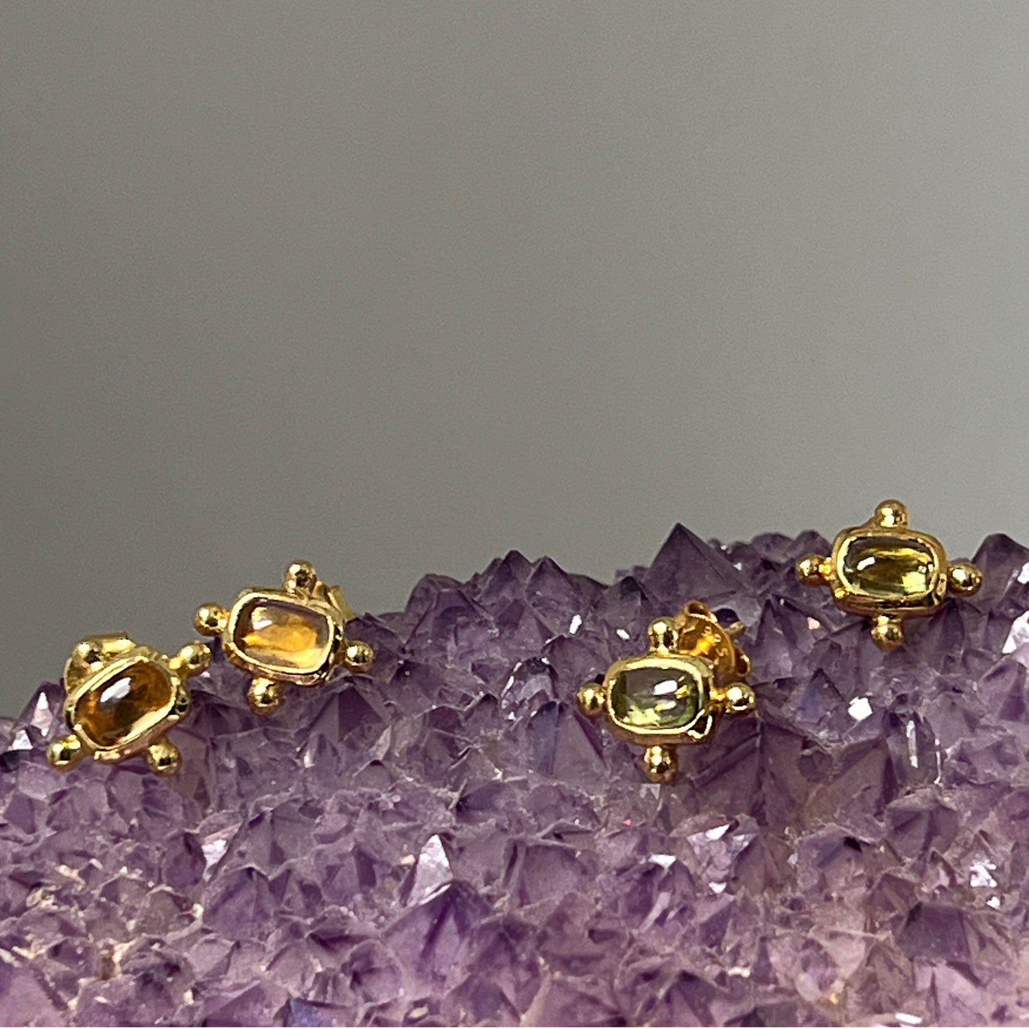 Beatriz Peridot Stud Earrings